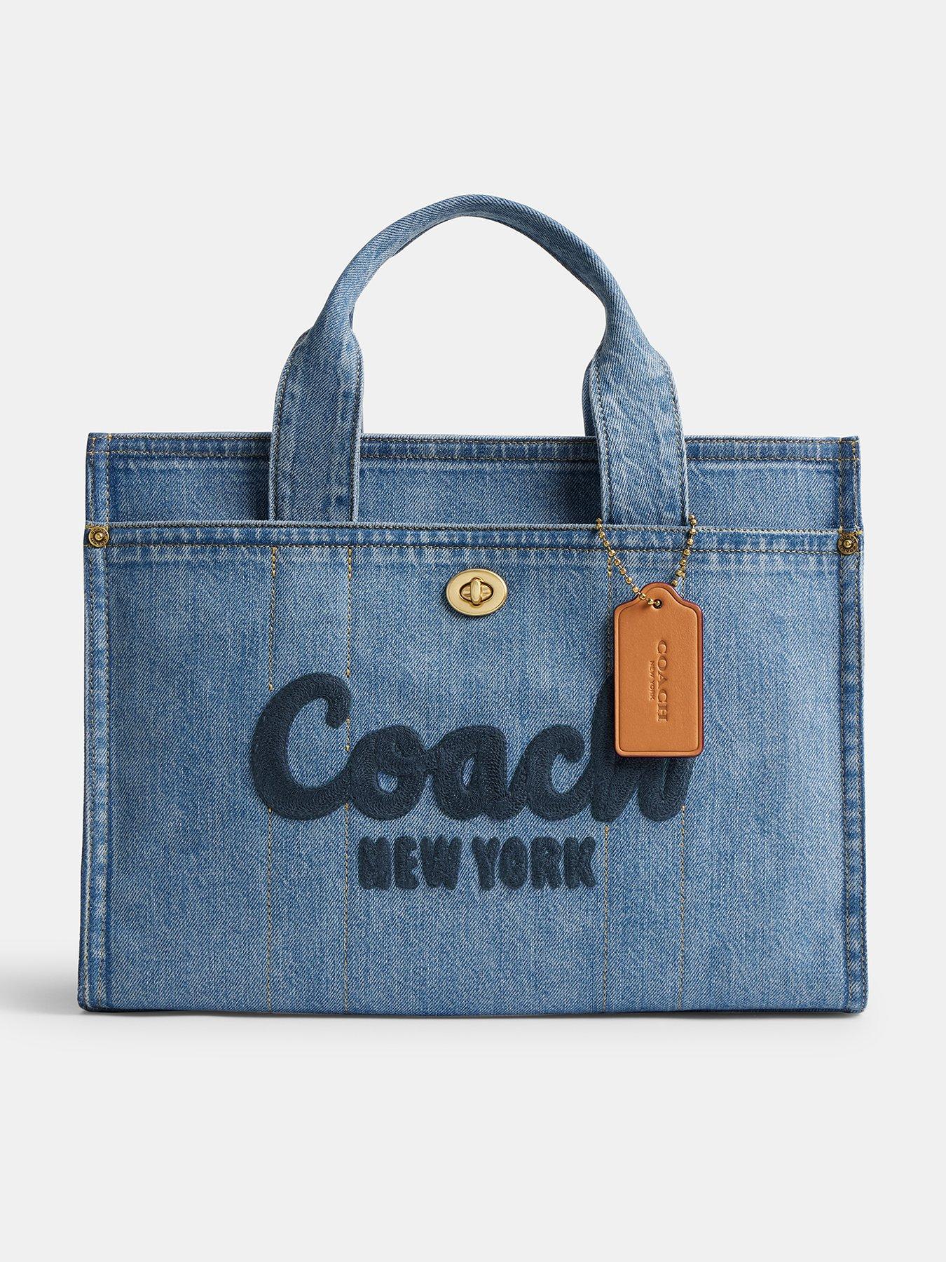 COACH Denim Cargo Tote Bag - Blue