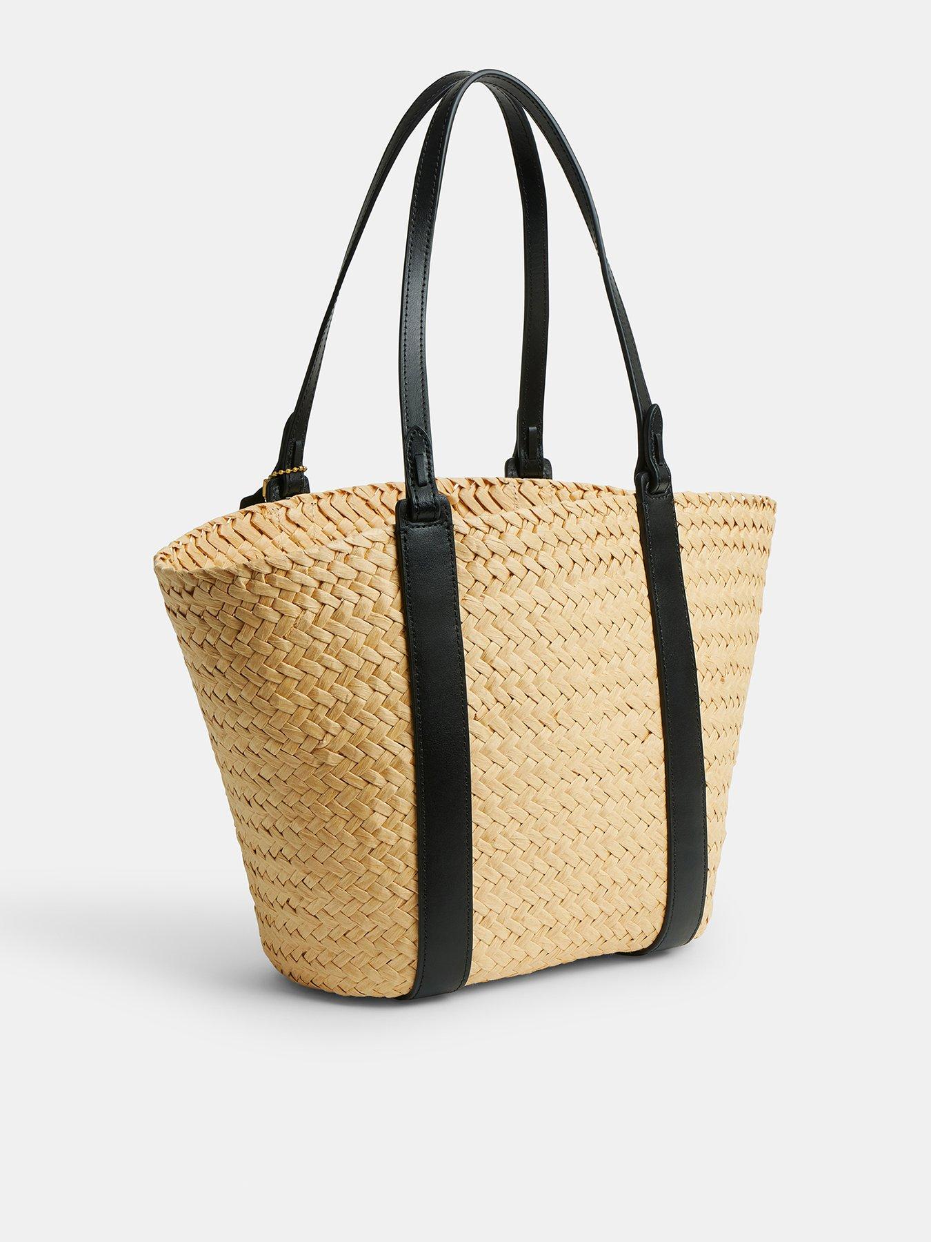 COACH Small Straw Pocket Tote | Very.co.uk