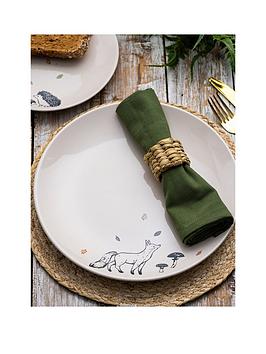 Product photograph of Price Kensington Woodland Collection Set Of 4 Dinner Plates from very.co.uk