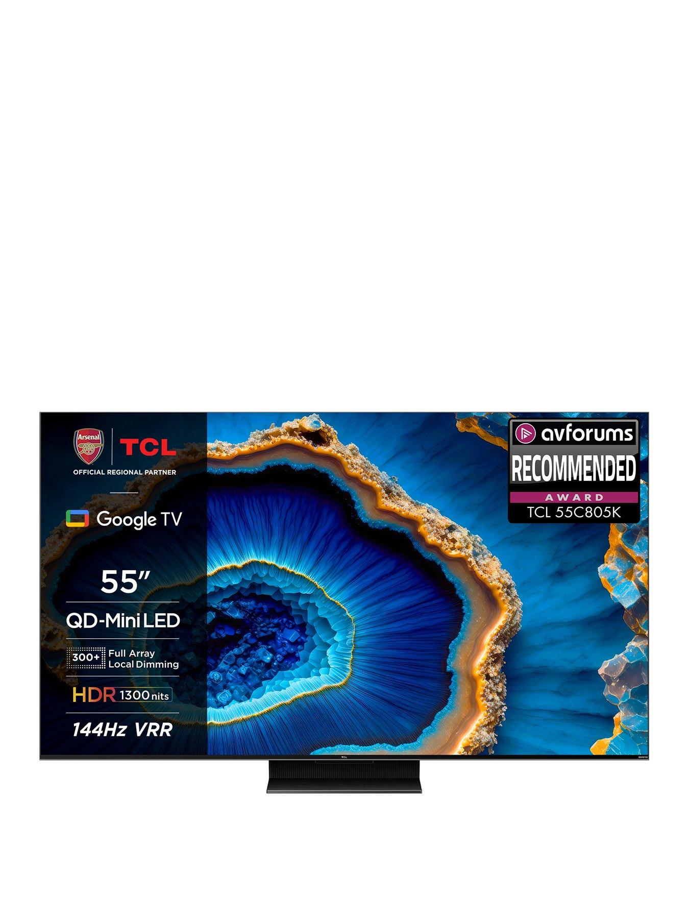 TCL 55C805K, 55 inch, QD-Mini LED, 4K, Smart Google TV | Very.co.uk