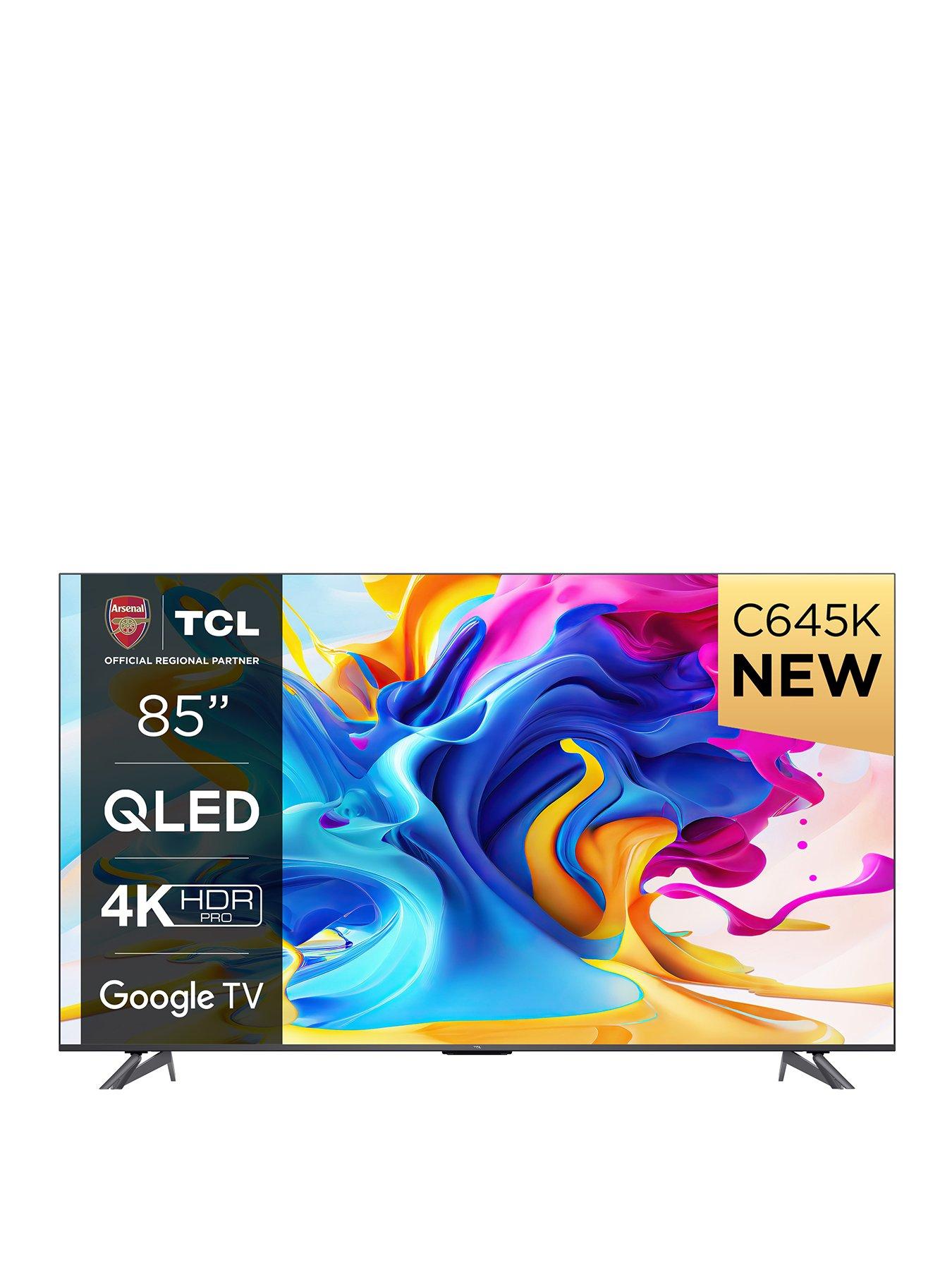 Tcl 85C645K, 85 Inch, 4K Ultra Hd Hdr, Qled Smart Tv With Google Assistant  Dolby Atmos