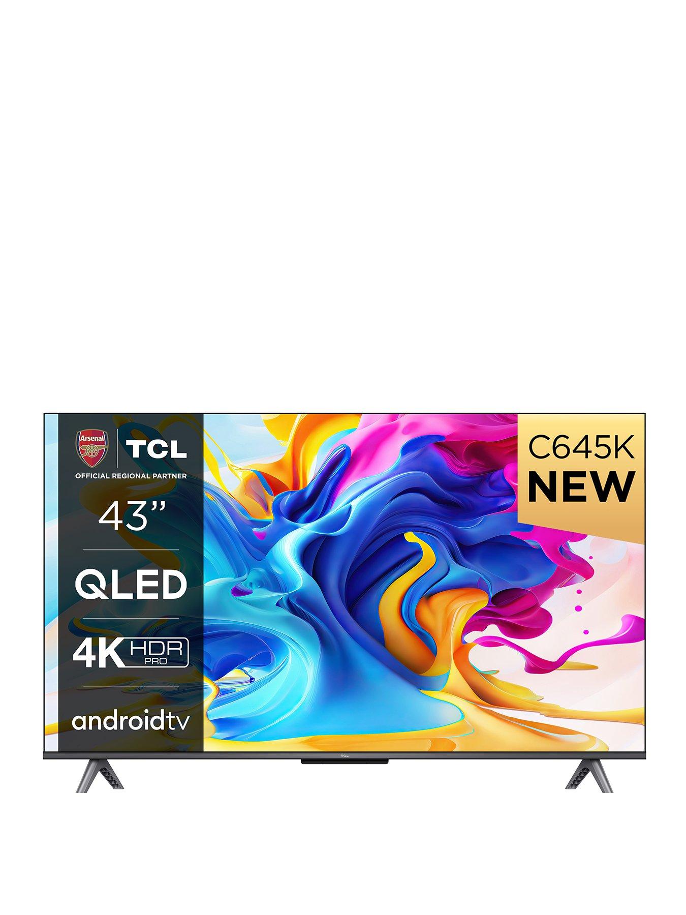 Tcl 43C645K, 43 Inch, 4K Ultra Hd Hdr, Qled Smart Tv With Google Assistant &Amp; Dolby Atmos