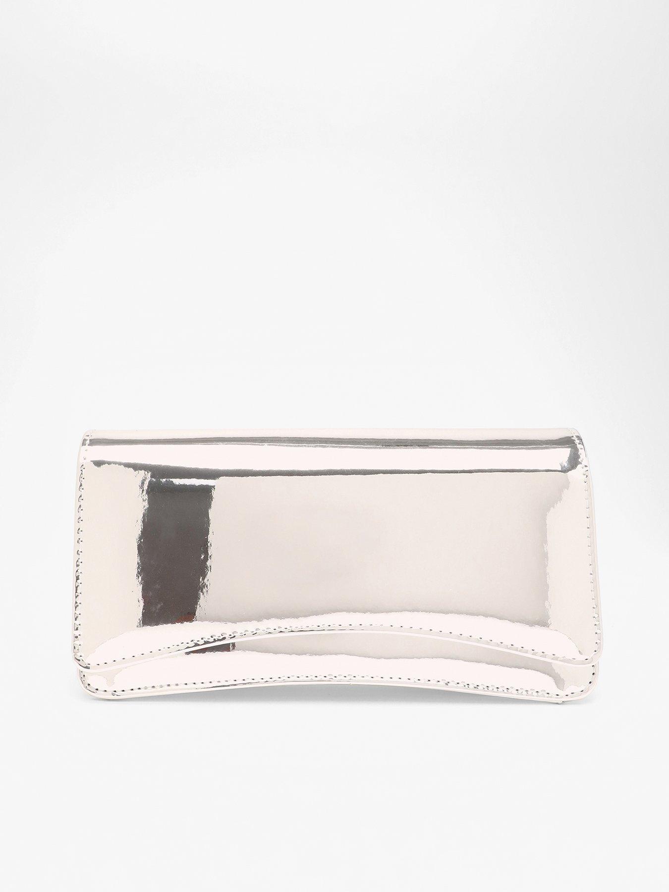 Quiz silver deals clutch bag