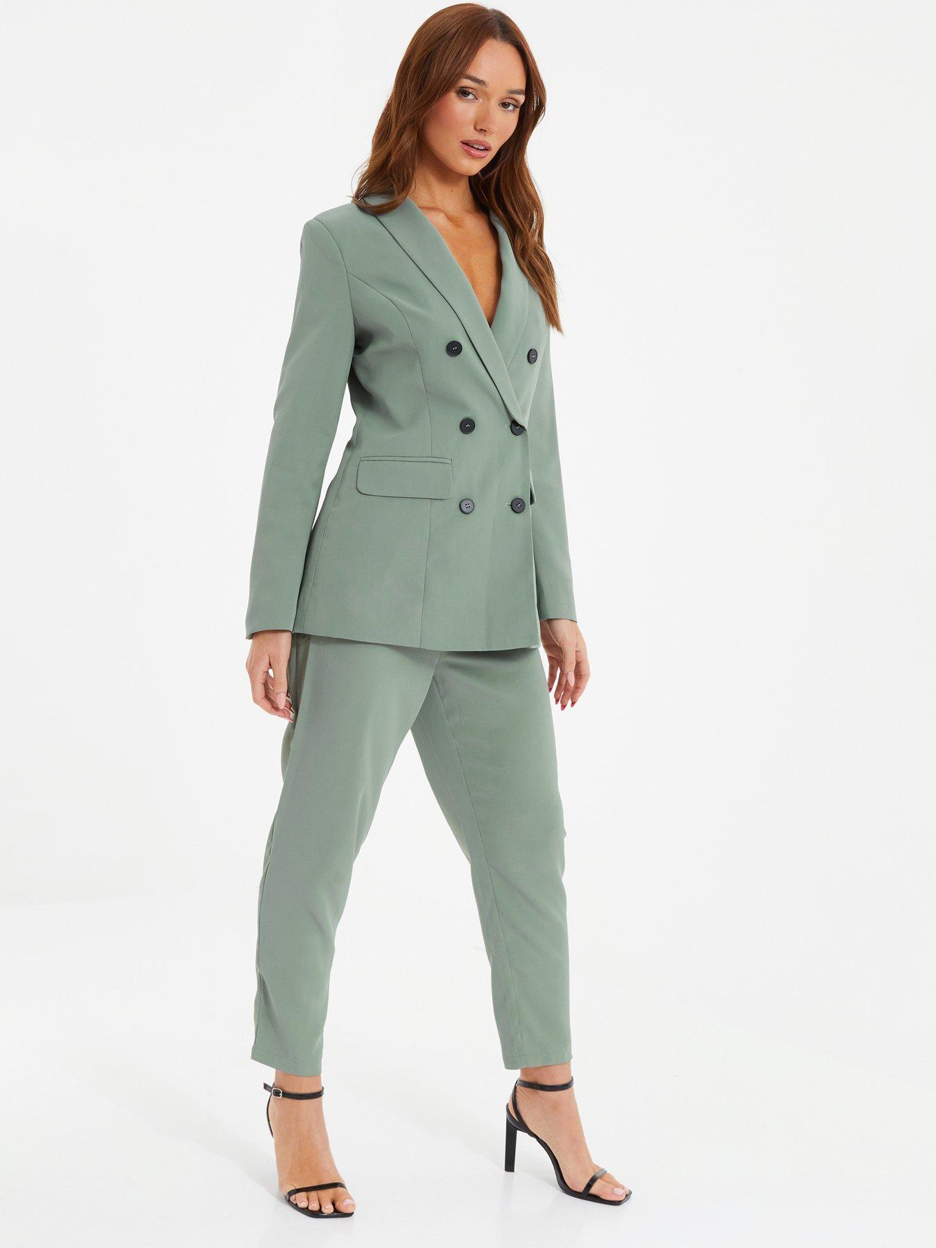 Quiz Khaki Tailored Blazer | Very.co.uk