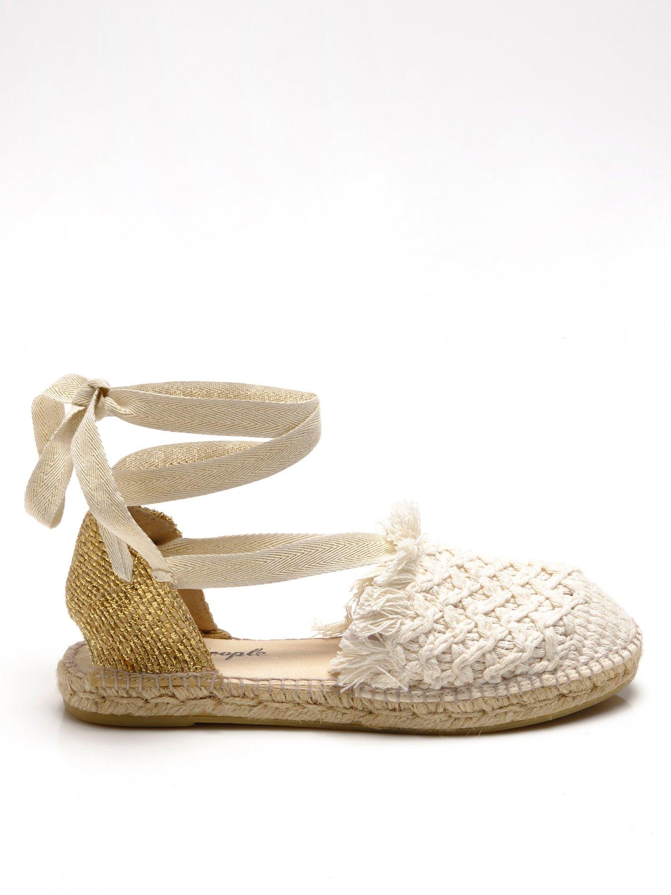 FREE PEOPLE Vida Espadrille Wrap White Very