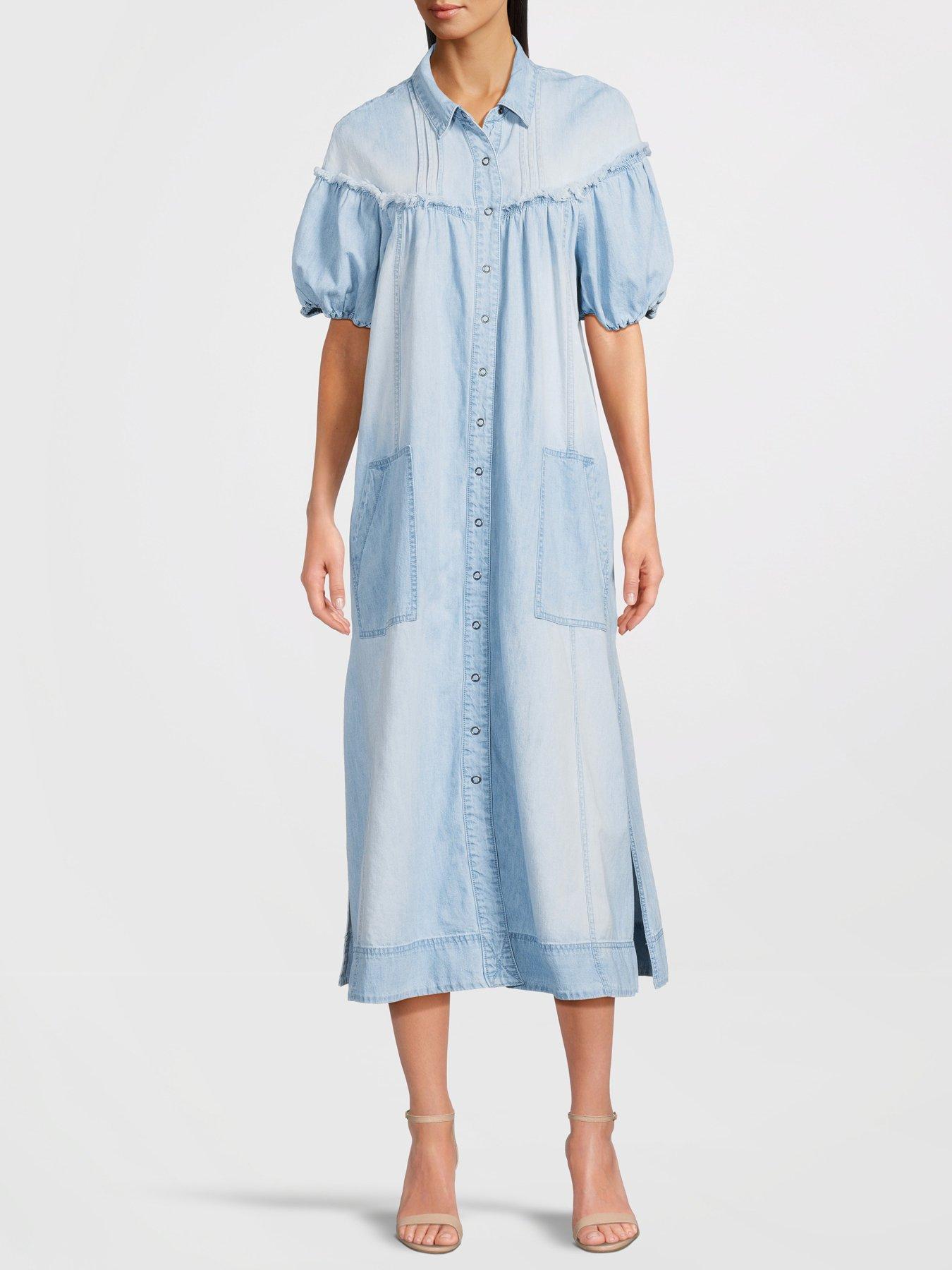 undefined On The Road Midi Dress - Blue