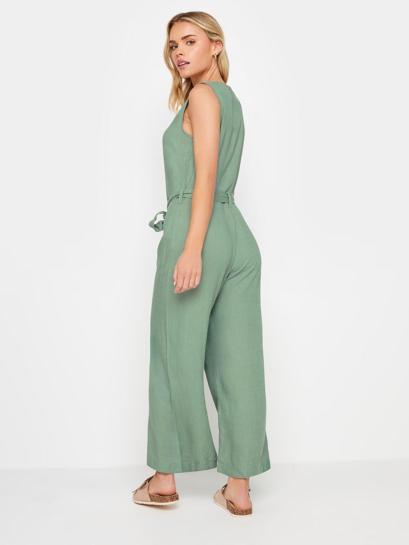 Sage Sleeveless Jumpsuit Green