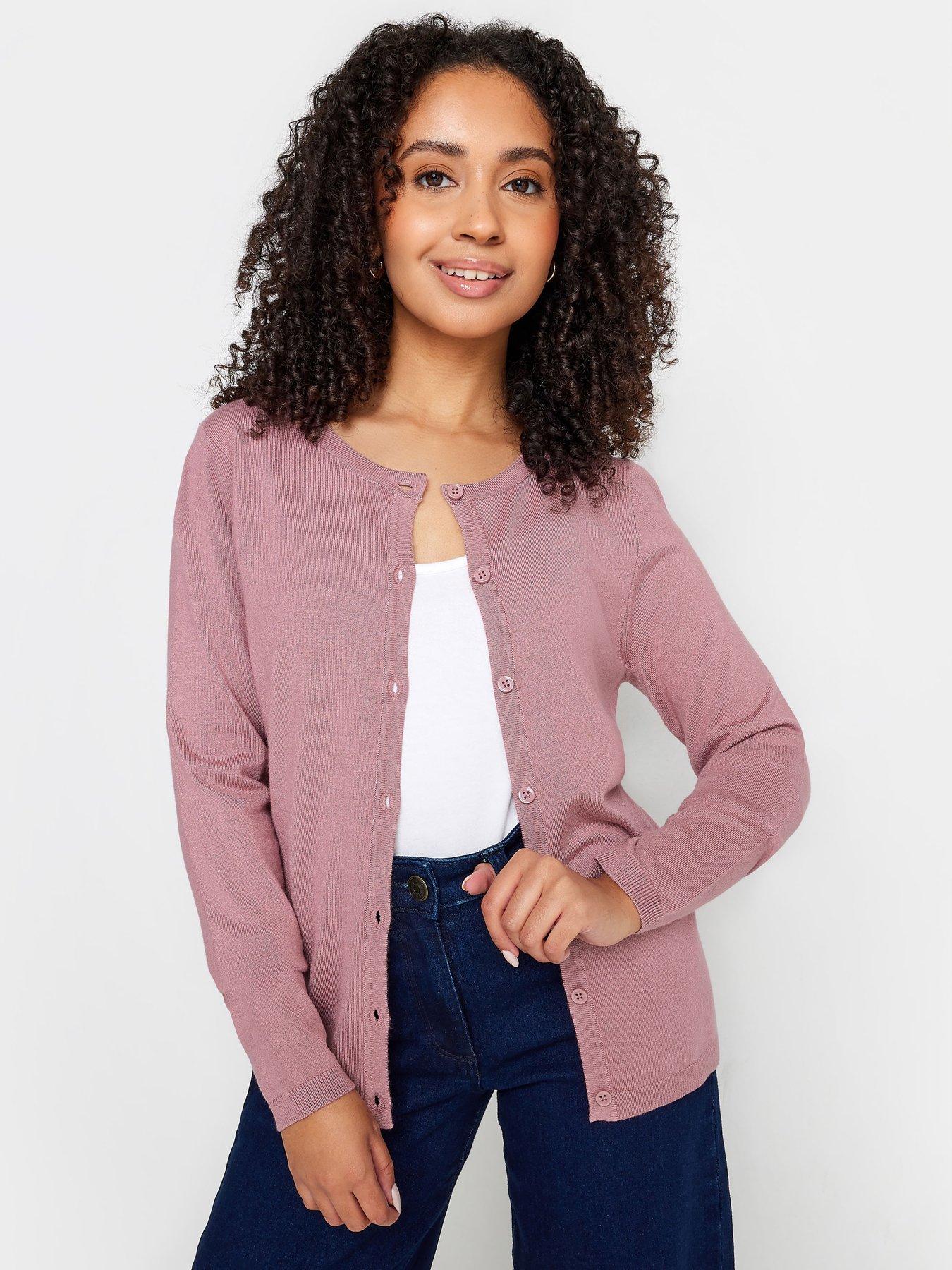 Dusky pink cardigan womens best sale