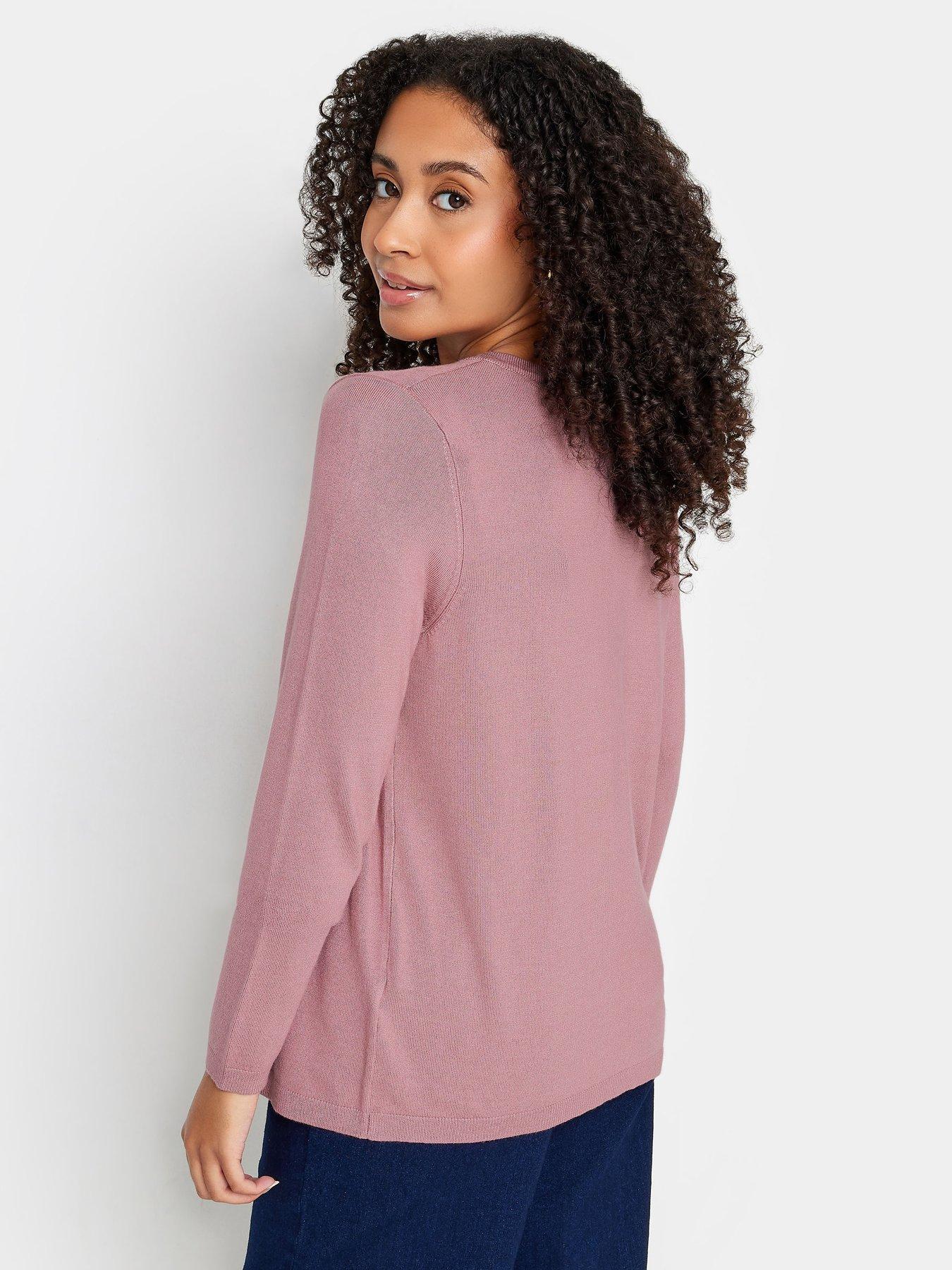 Pink button down sweater sale