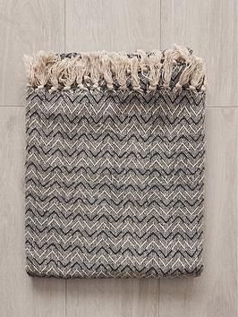 Product photograph of Very Home Fabian Cotton Weave Throw from very.co.uk