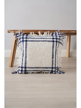 Product photograph of Very Home Tula Check Cushion from very.co.uk