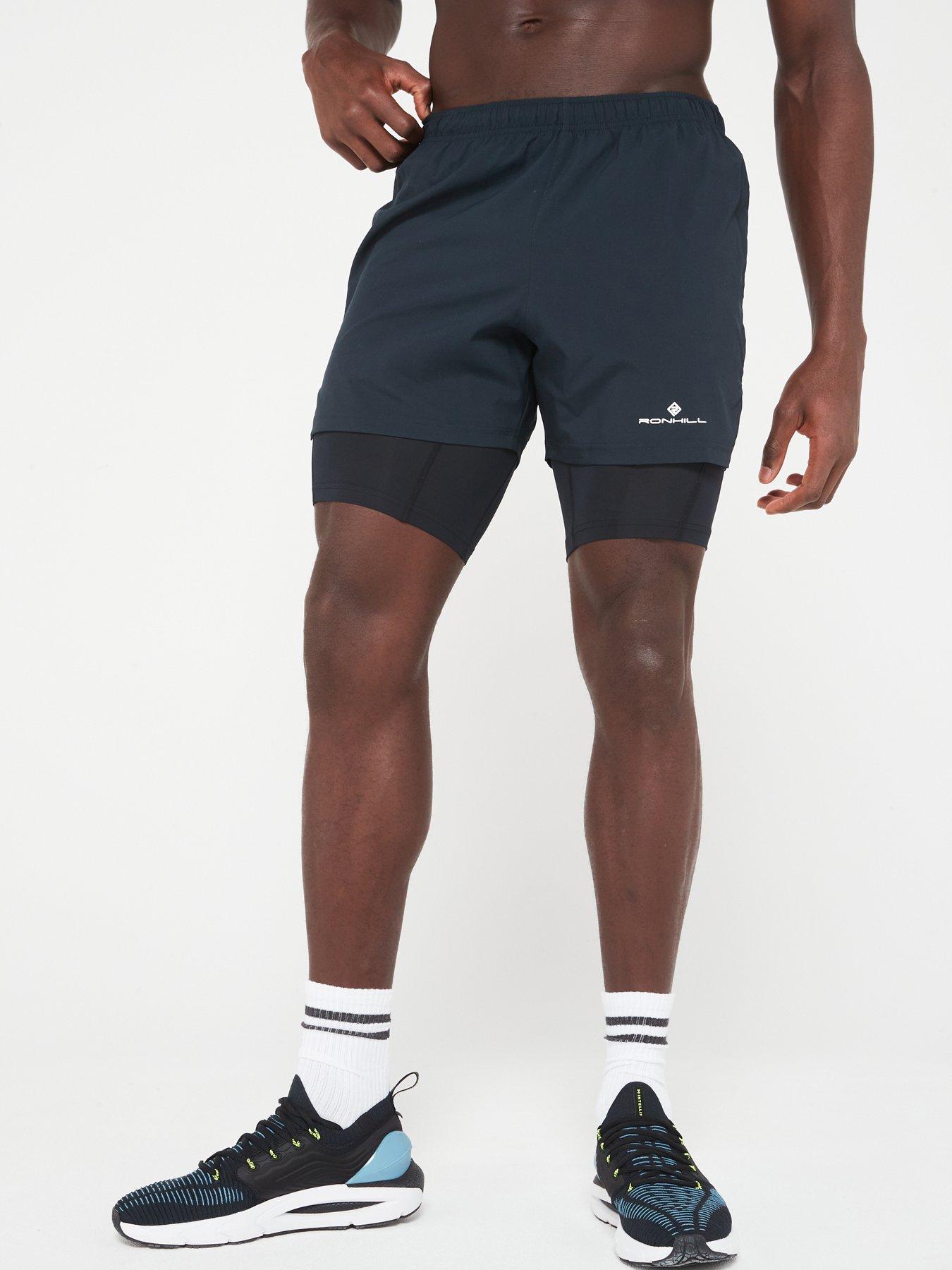 undefined Men's Core Running 5 inch Twin Short - Black