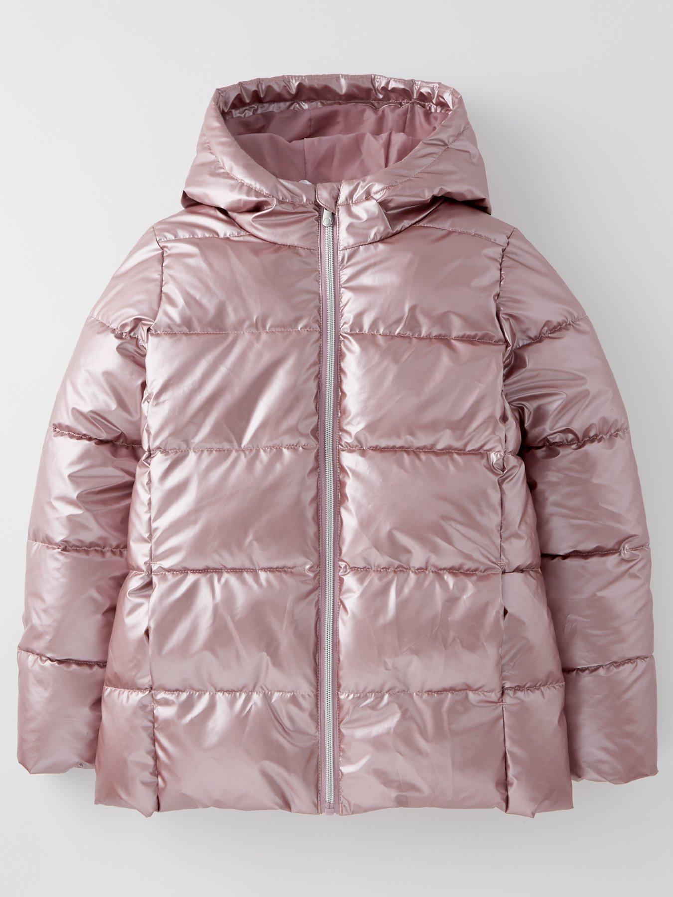 Girls metallic puffer jacket online