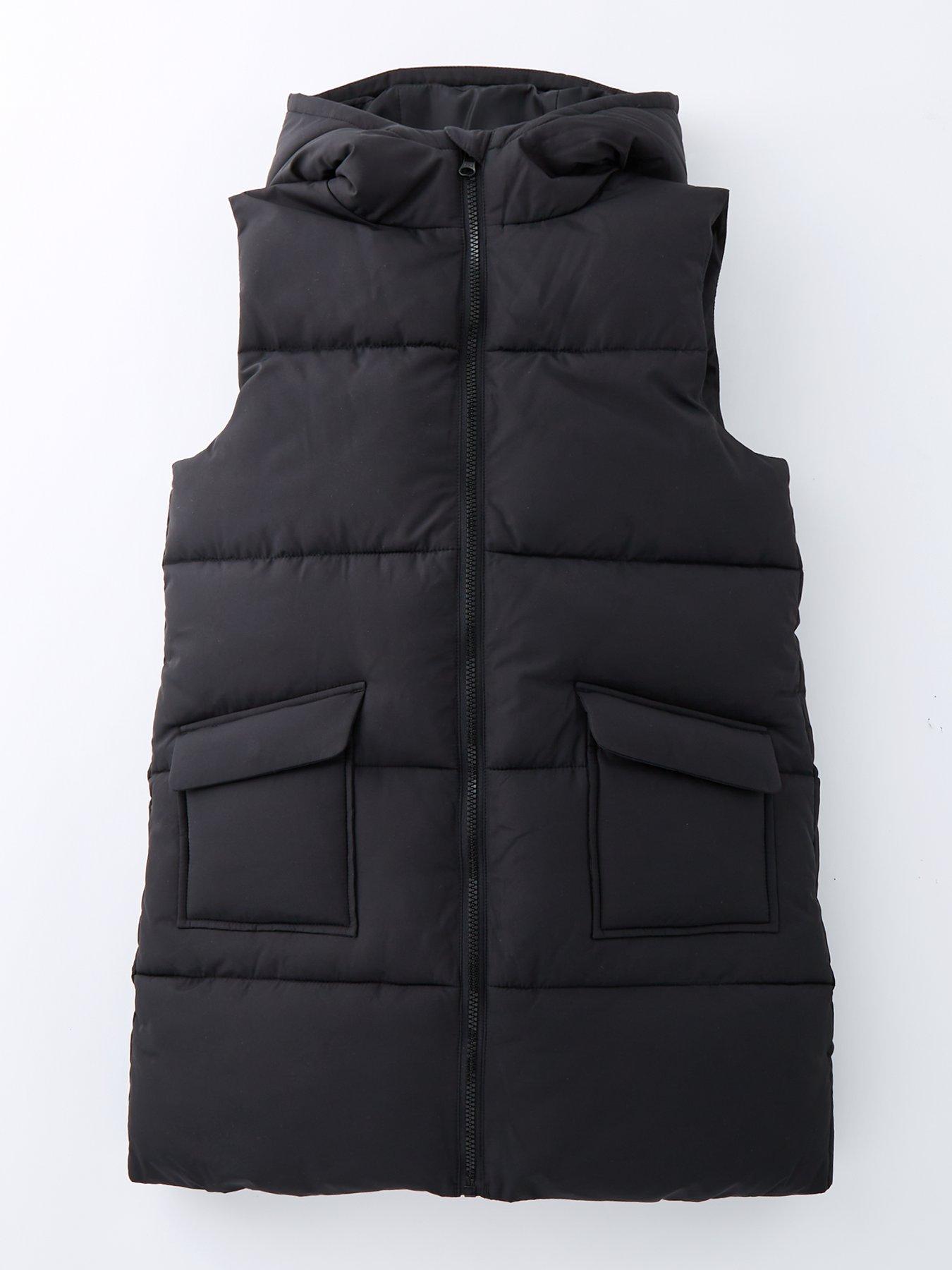 Girls black gilet store