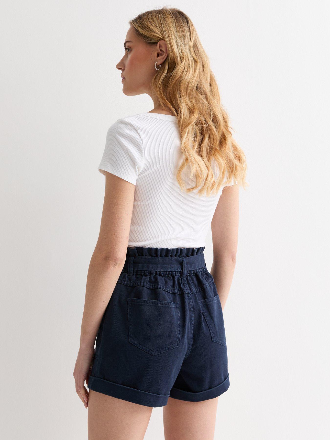 Navy paperbag hot sale shorts