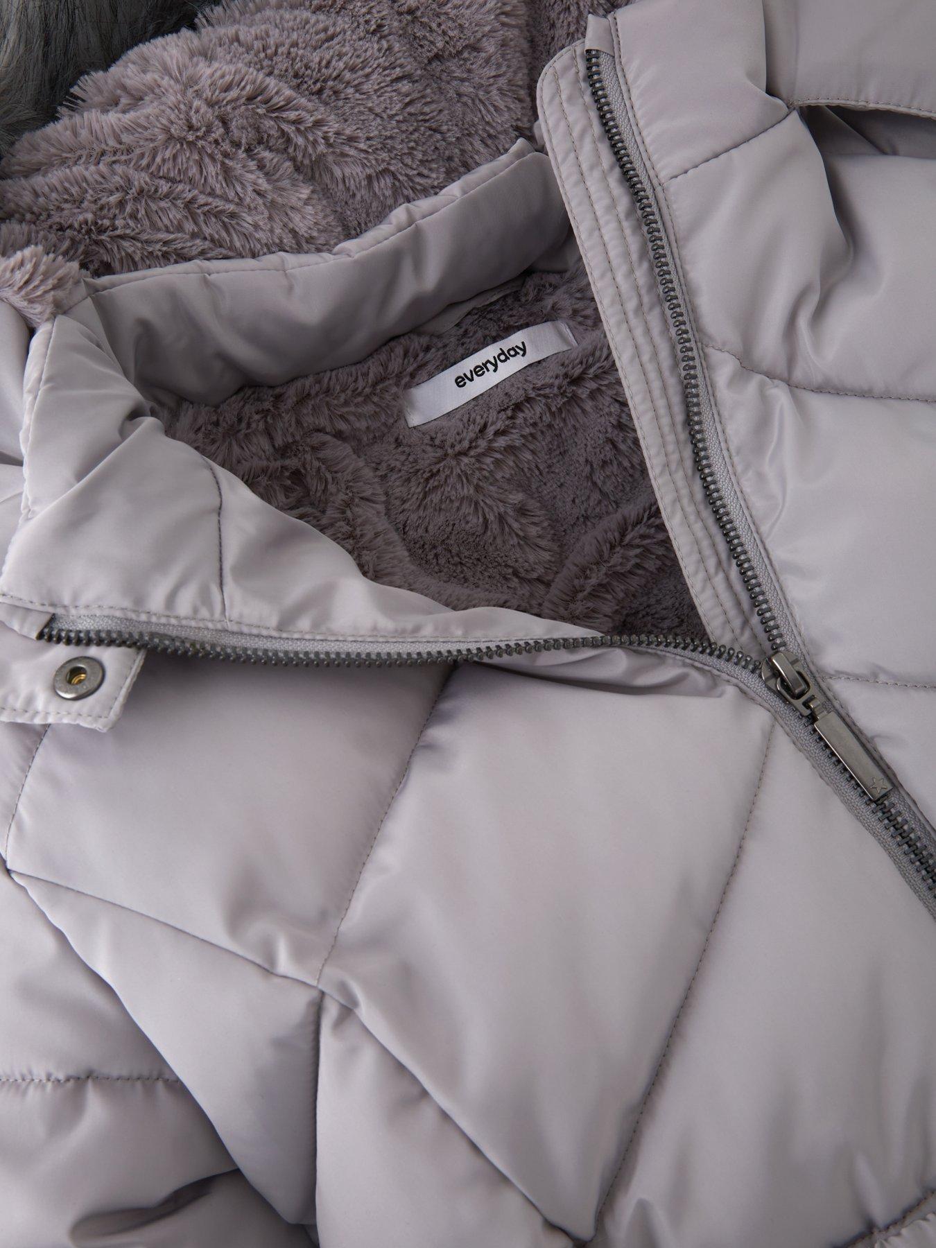Girls grey padded coat online
