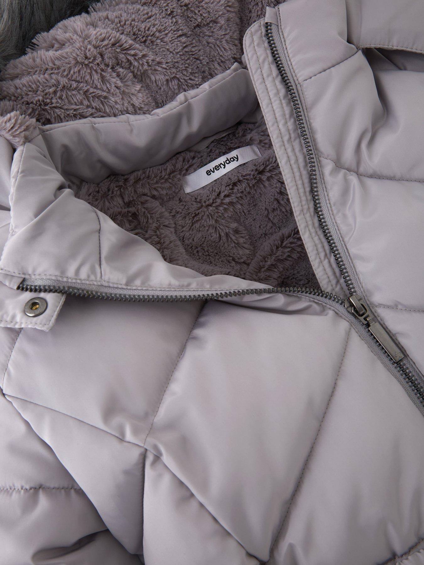 Girls grey padded coat online