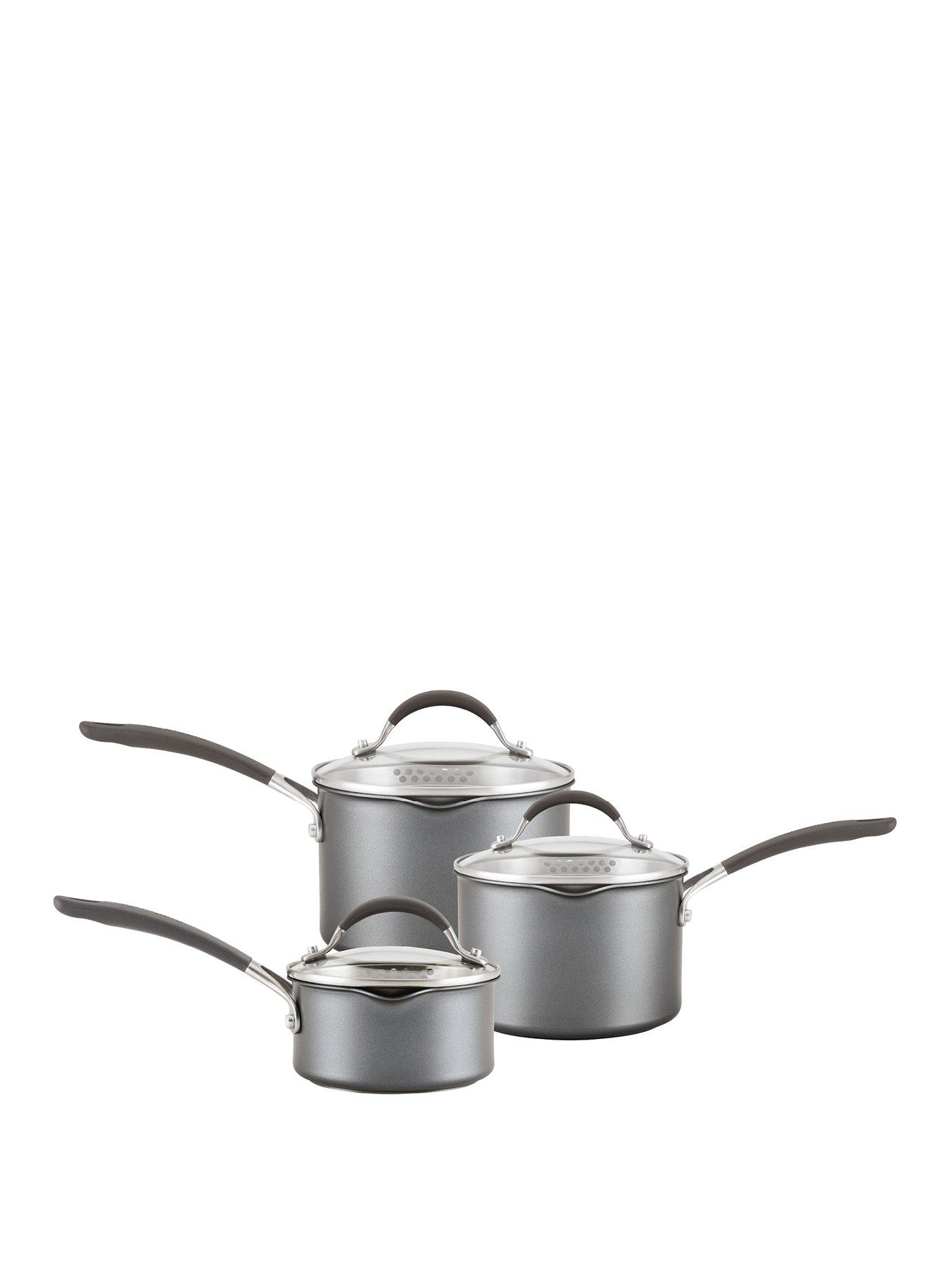 Product photograph of Circulon Scratchdefence A1 Set Of 3 Saucepans Ndash Contains 14 16 And 18 Cm Saucepans With Lids from very.co.uk