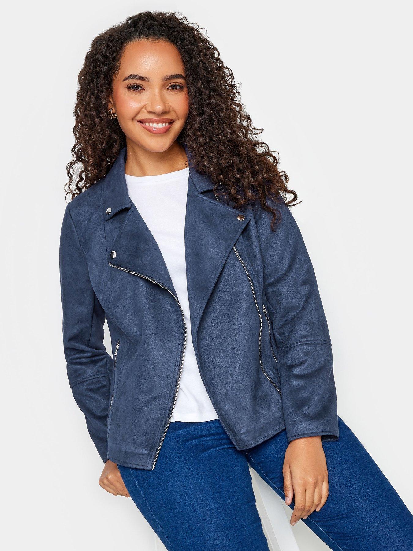 Navy on sale suedette jacket