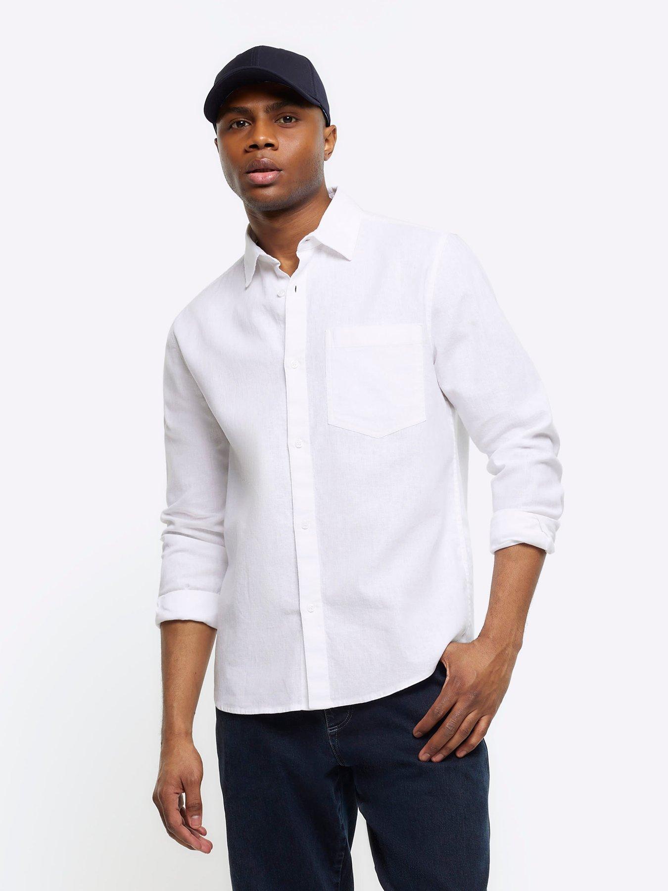 Lacoste Long Sleeve Oxford Shirt - White | Very.co.uk