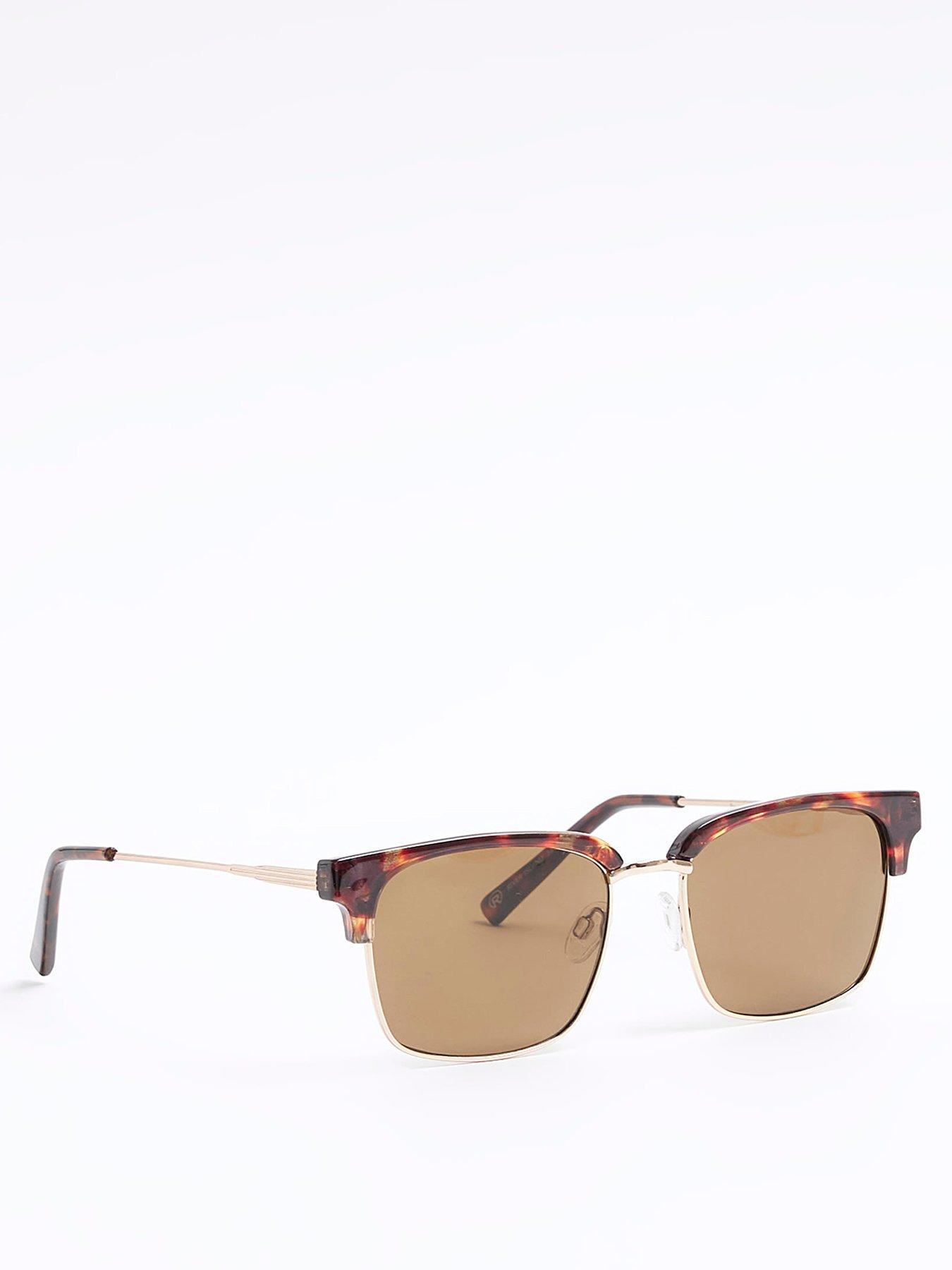 river-island-tort-gold-clubmaster-sunglasses-brown