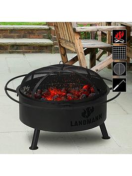Product photograph of Landmann 2-in-1 Fire Basket And Grill - Industrial Design from very.co.uk