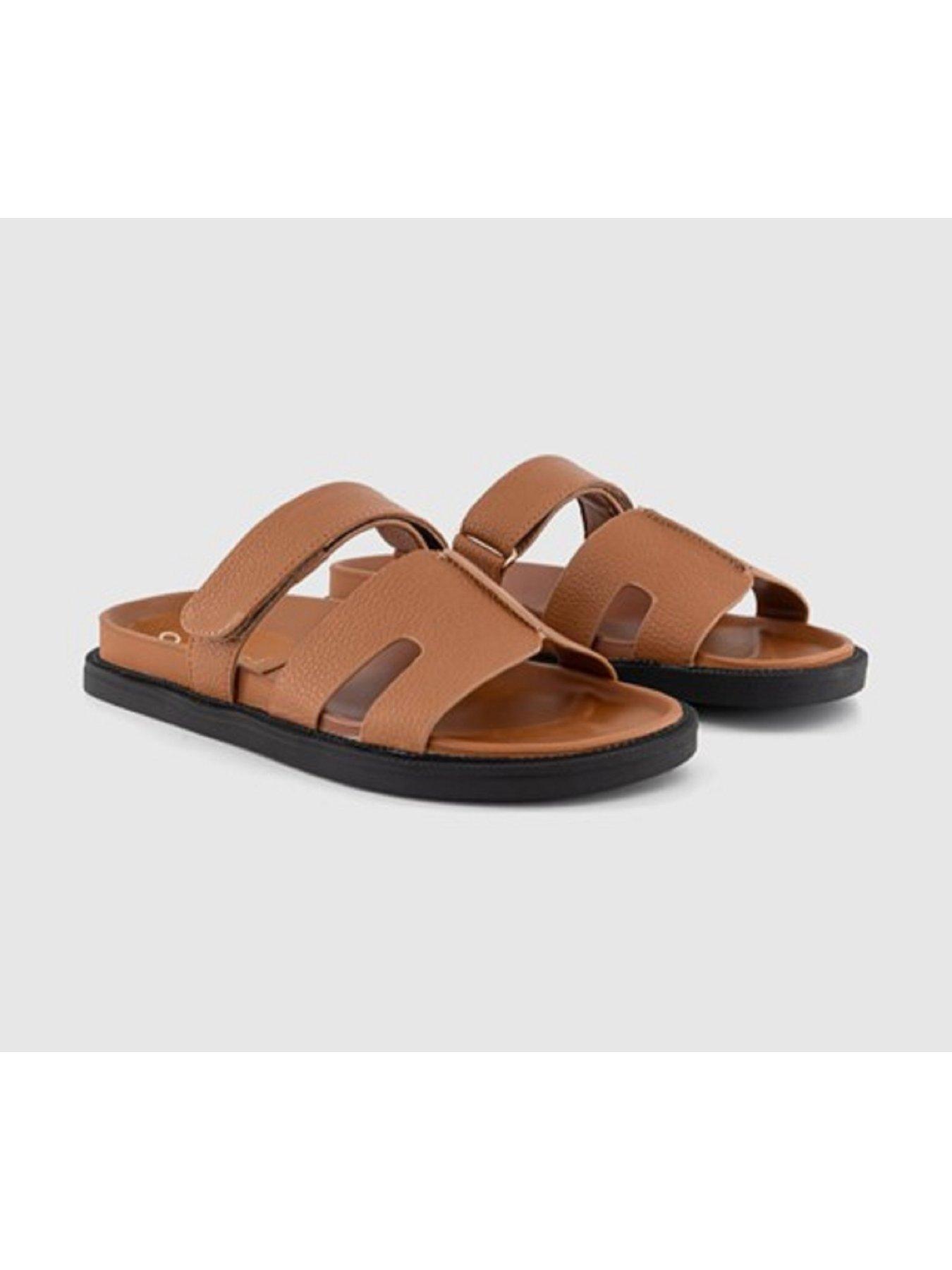 Serena Footbed Flat Sandal Tan