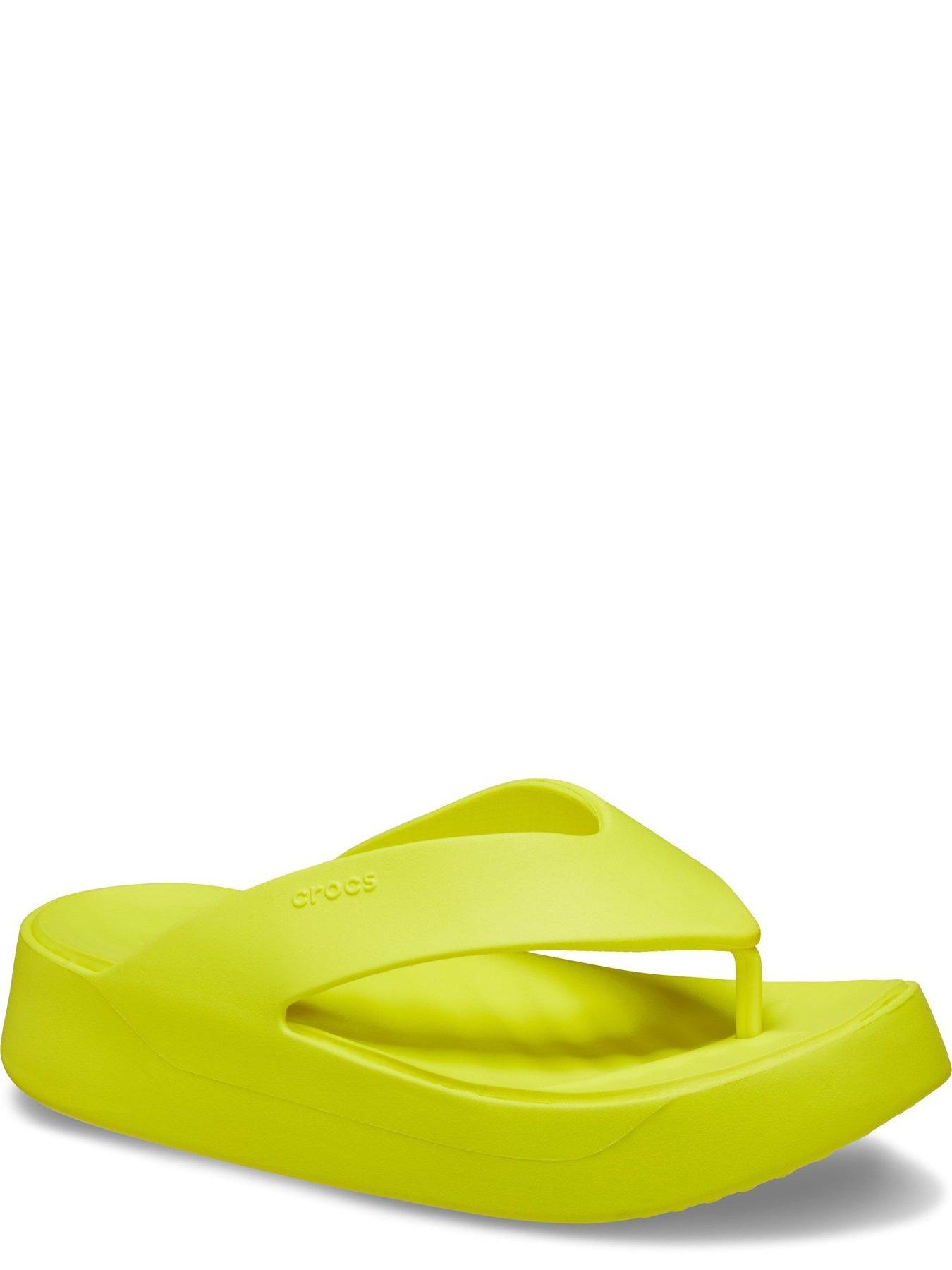 Platform yellow crocs best sale