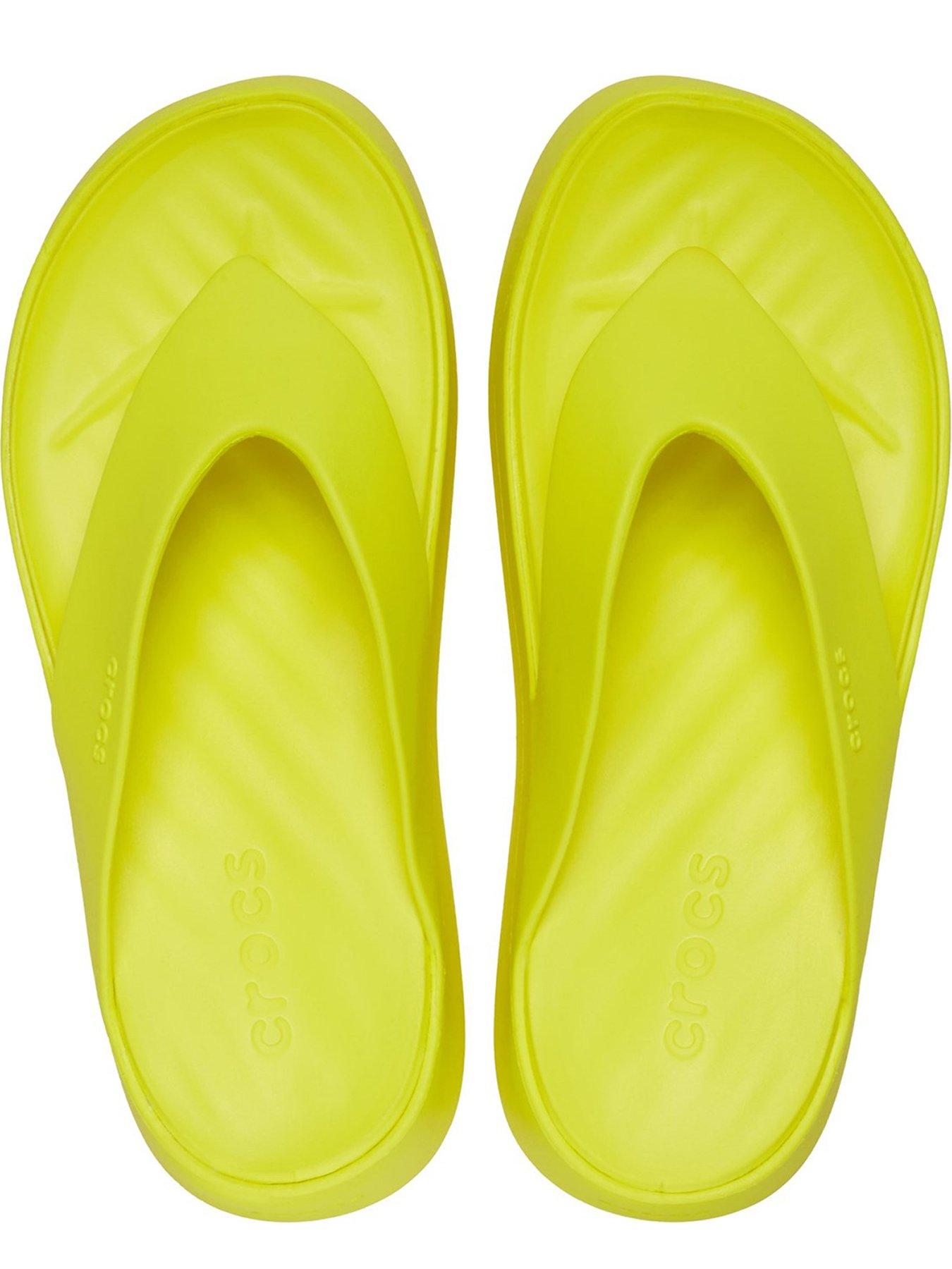 Platform crocs yellow best sale