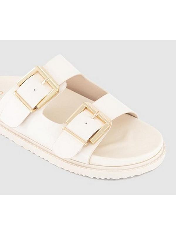 OFFICE Sunkissed Double Strap Chunky Footbed Slider - Off White | Very ...