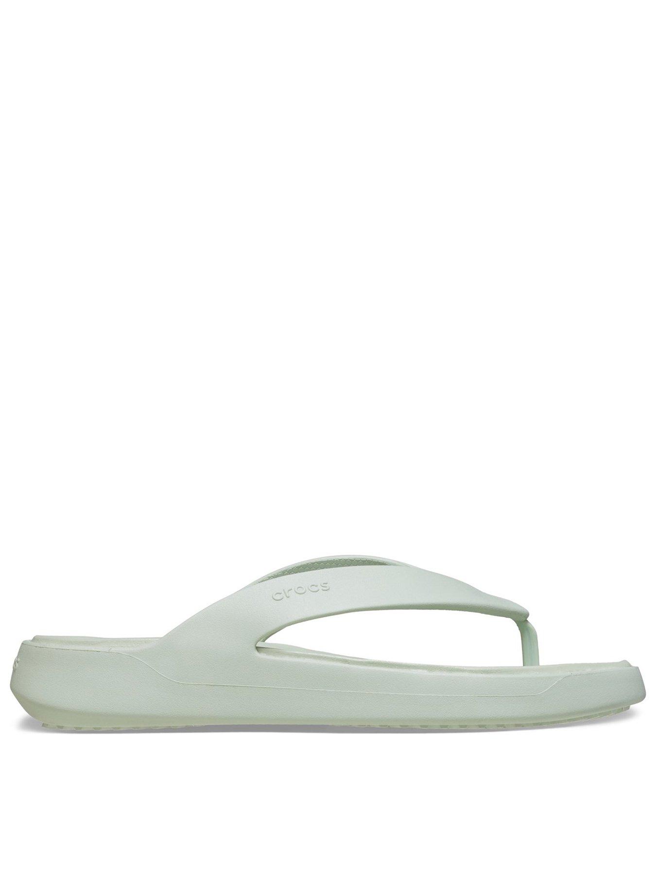 Crocs Getaway Flip Toepost Sandals - Plaster - Green | Very.co.uk