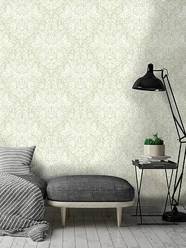 Product photograph of Holden Decor Harlen Wallpaper In Sage from very.co.uk