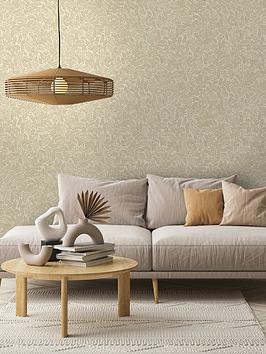 Product photograph of Holden Decor Mini Leaf Trail Wallpaper In Beige from very.co.uk