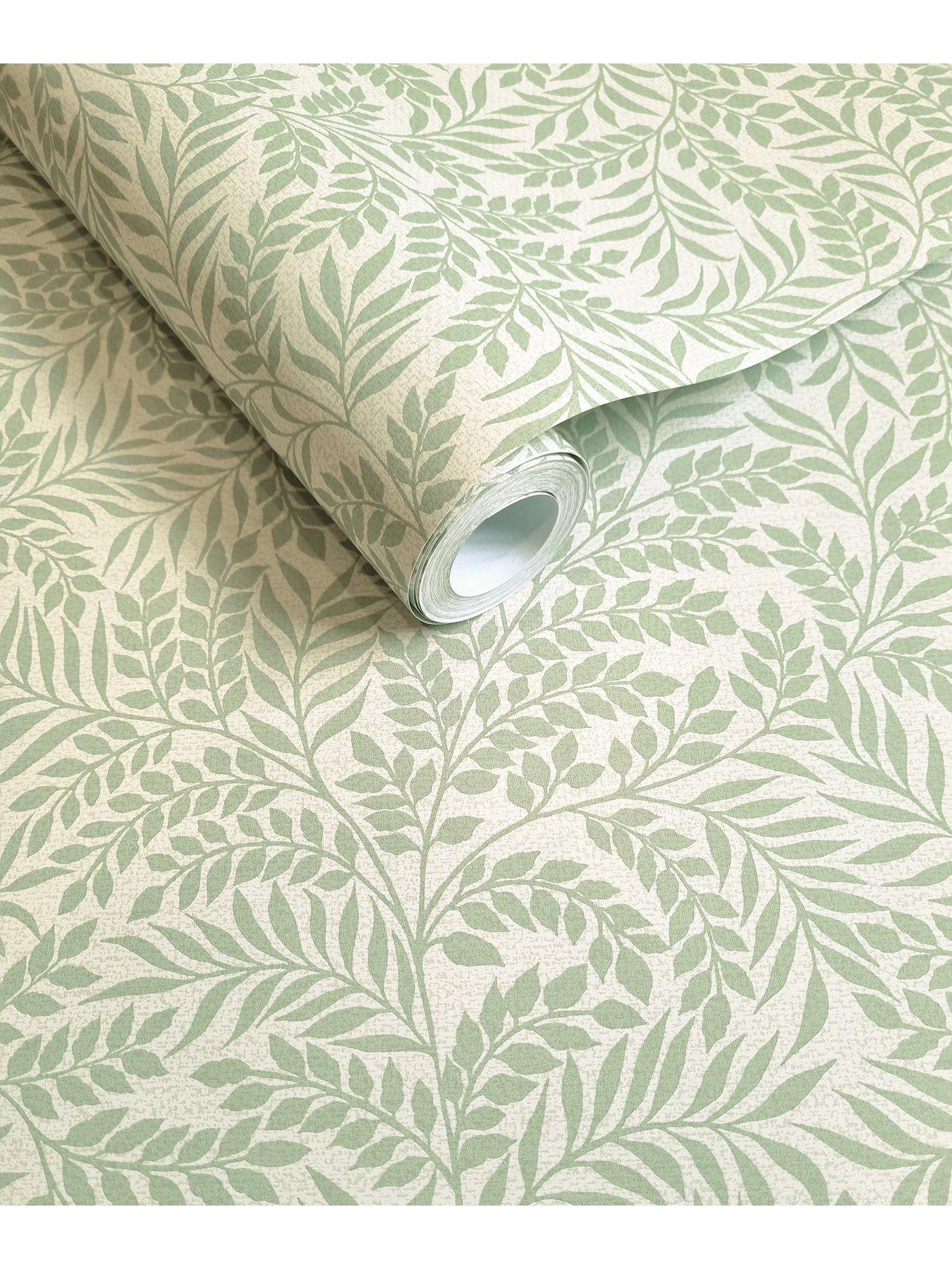 Image 6 of 6 of Holden Decor Mini Leaf Trail Wallpaper in Sage