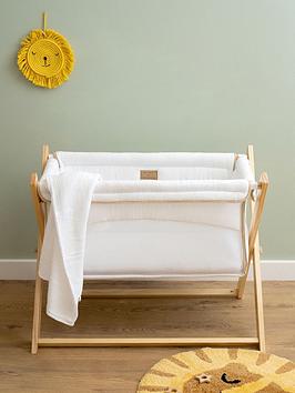 Product photograph of Clair De Lune Folding Crib - White from very.co.uk