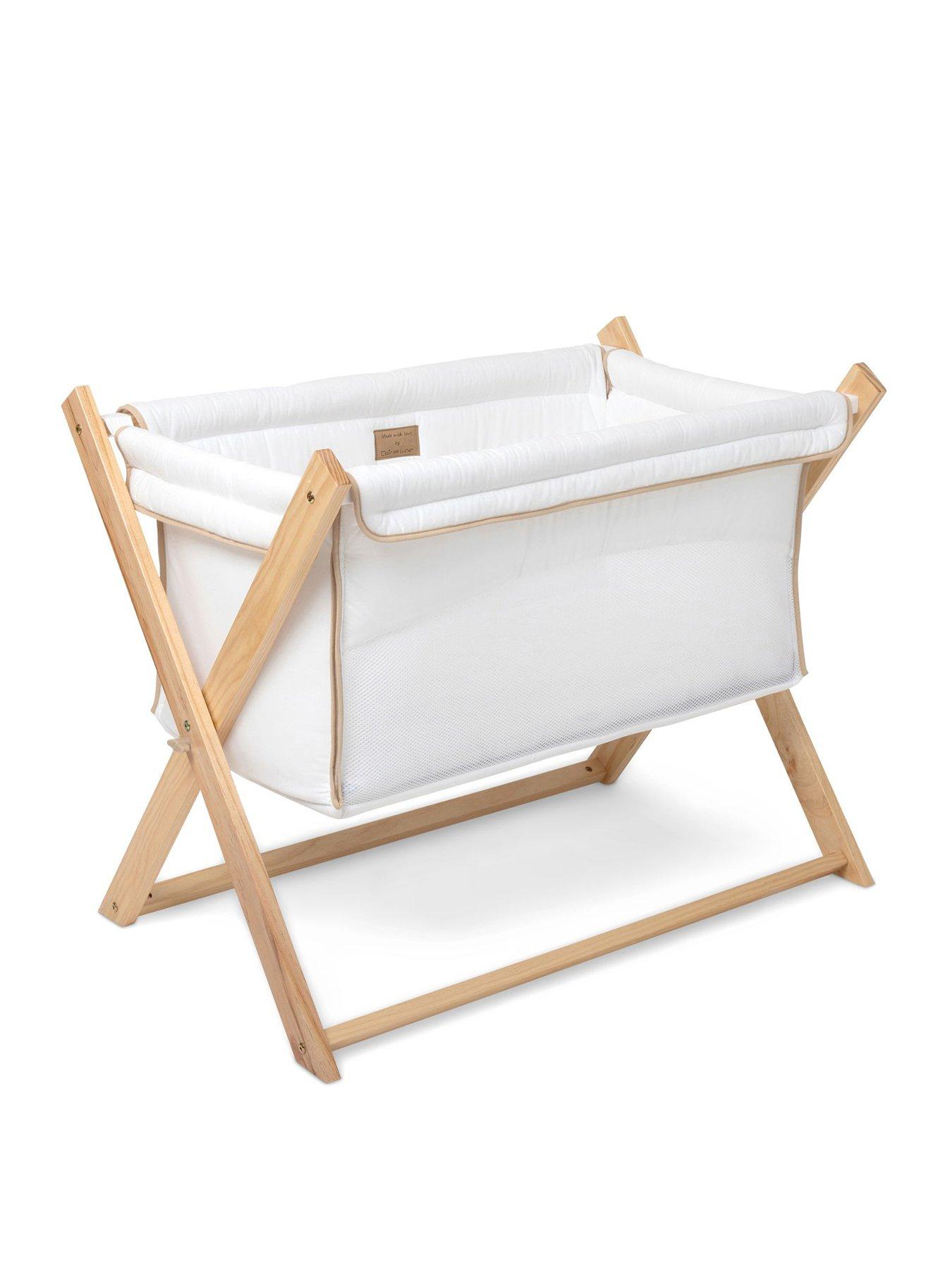 Clair De Lune Folding Crib White very.co.uk