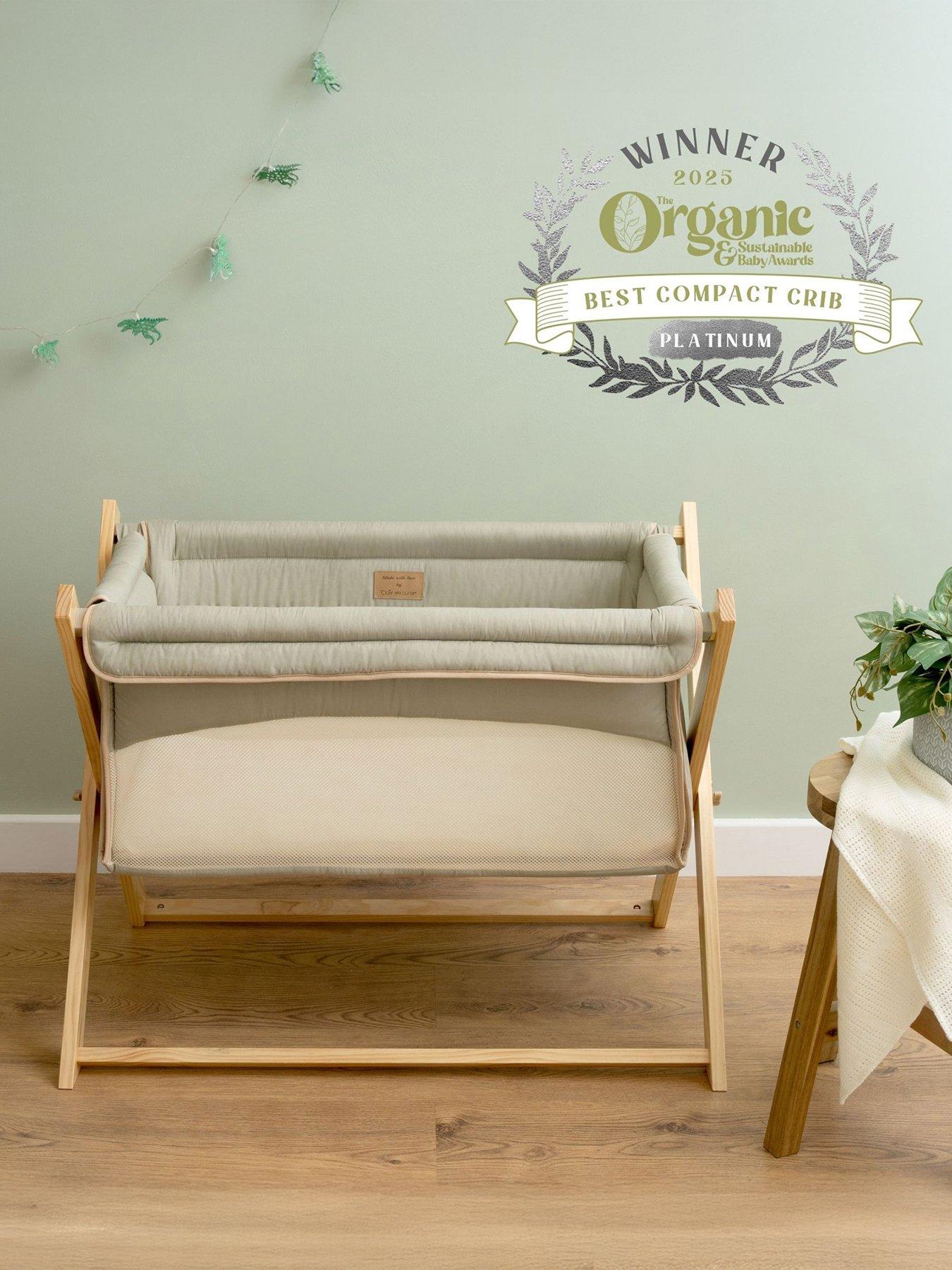 Clair De Lune Folding Crib - Sage