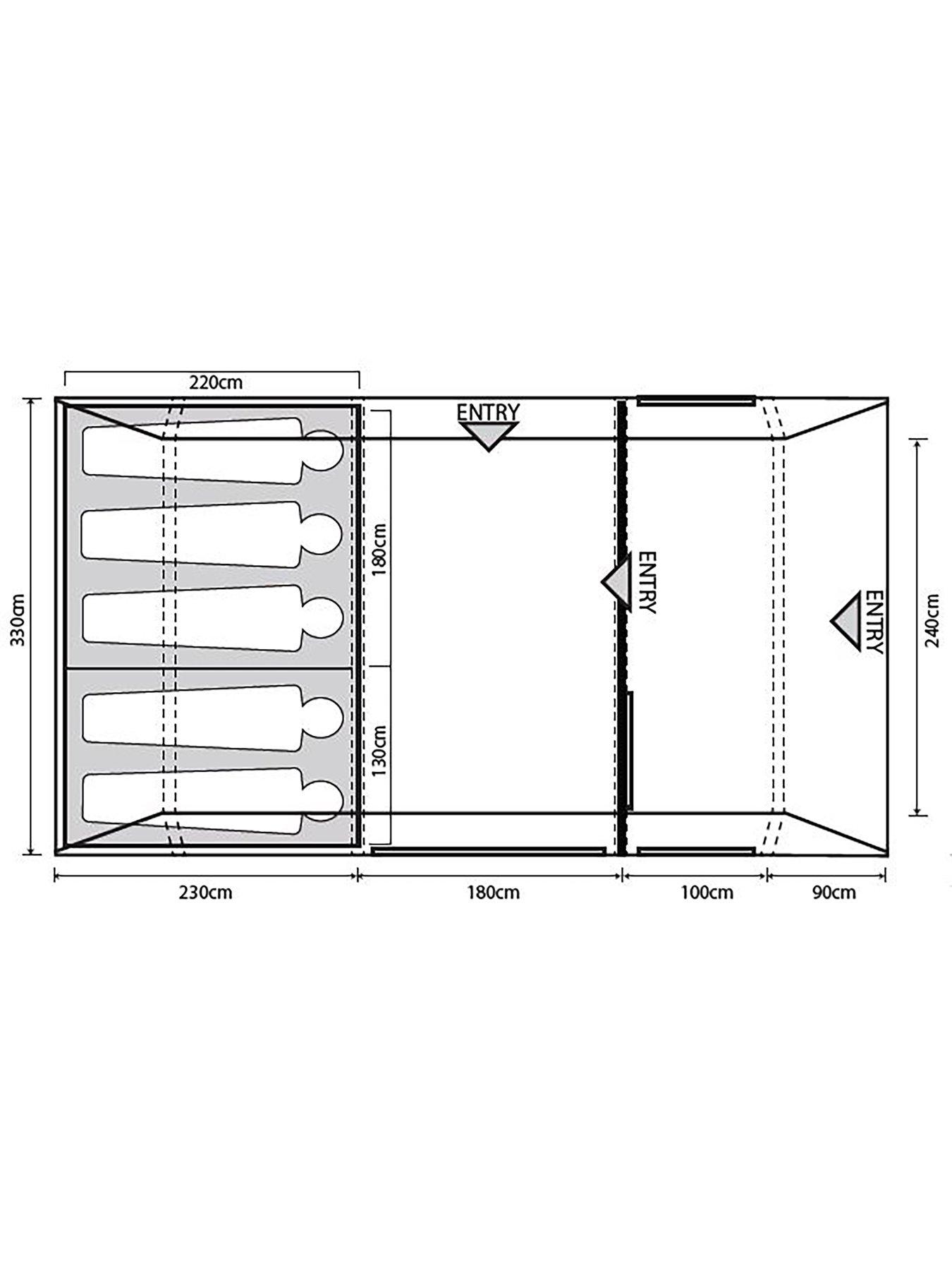 Image 6 of 7 of OUTDOOR REVOLUTION Camp Star 500XL DT Poled 5-Berth Tent&nbsp;Bundle