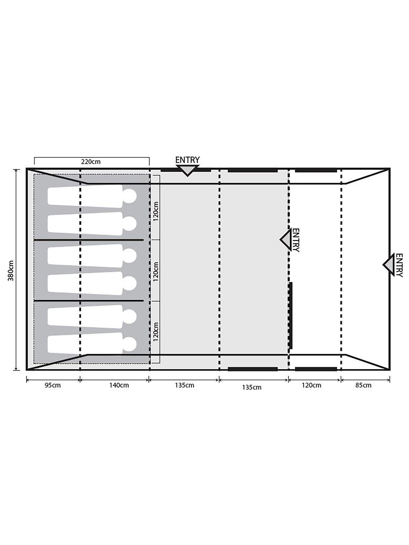 Image 6 of 7 of OUTDOOR REVOLUTION Camp Star 600 DT Poled 6-Berth Tent&nbsp;Bundle