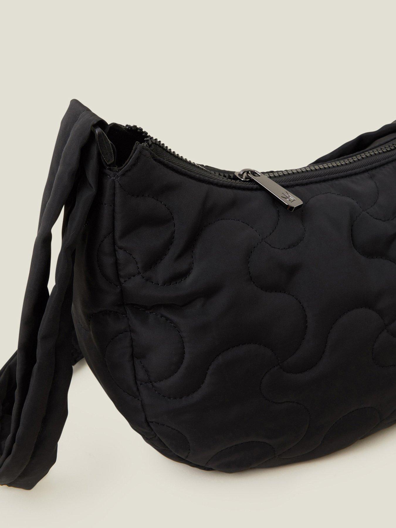 Quilted Metallic Padded Crossbody Bag