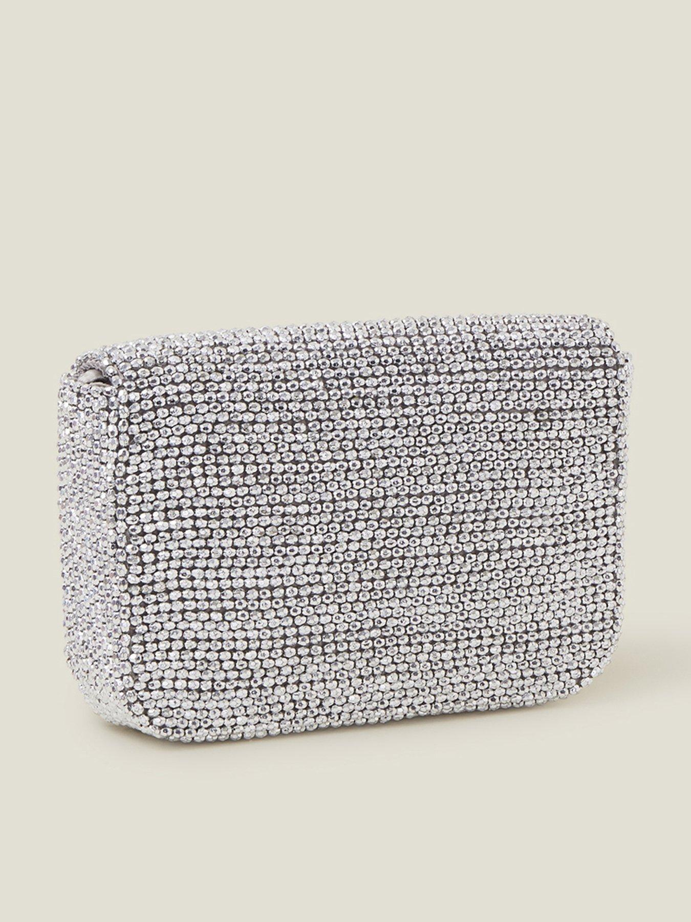 Accessorize outlet silver clutch