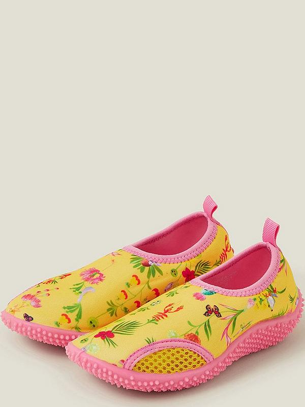 Accessorize Girls Floral Swim Shoes - Yellow | Very.co.uk