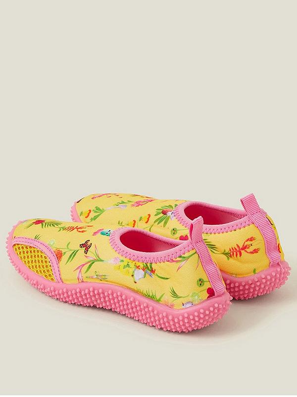 Accessorize Girls Floral Swim Shoes - Yellow | Very.co.uk