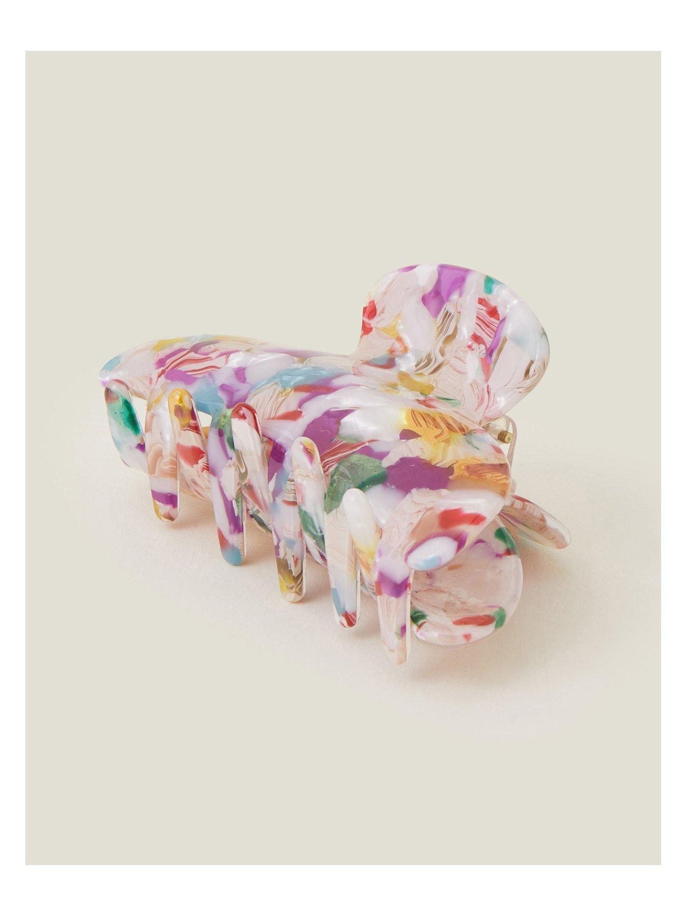 Image 3 of 3 of Accessorize Marbled Resin Claw Clip