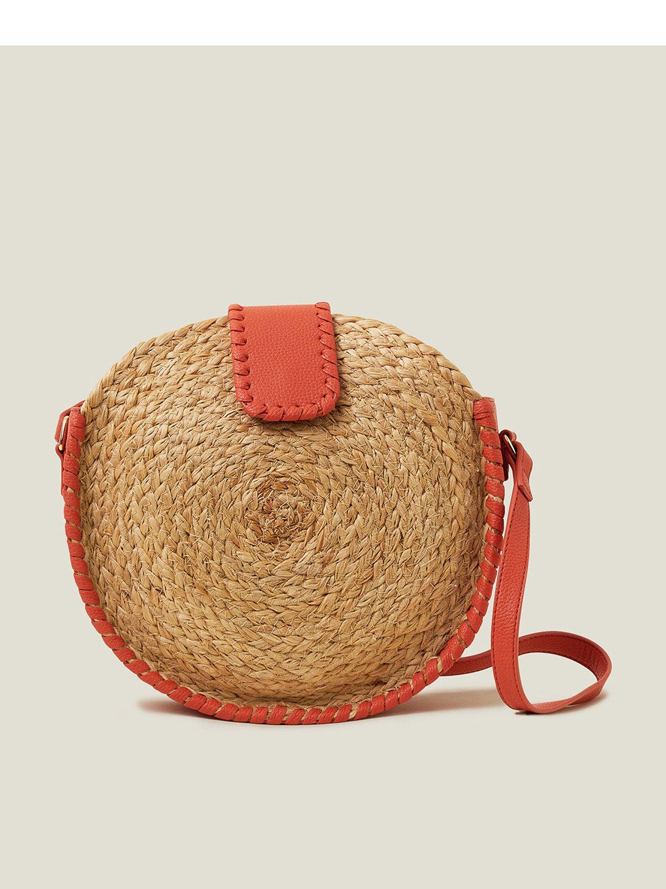 Image 1 of 4 of Accessorize Circle Jute Cross Body