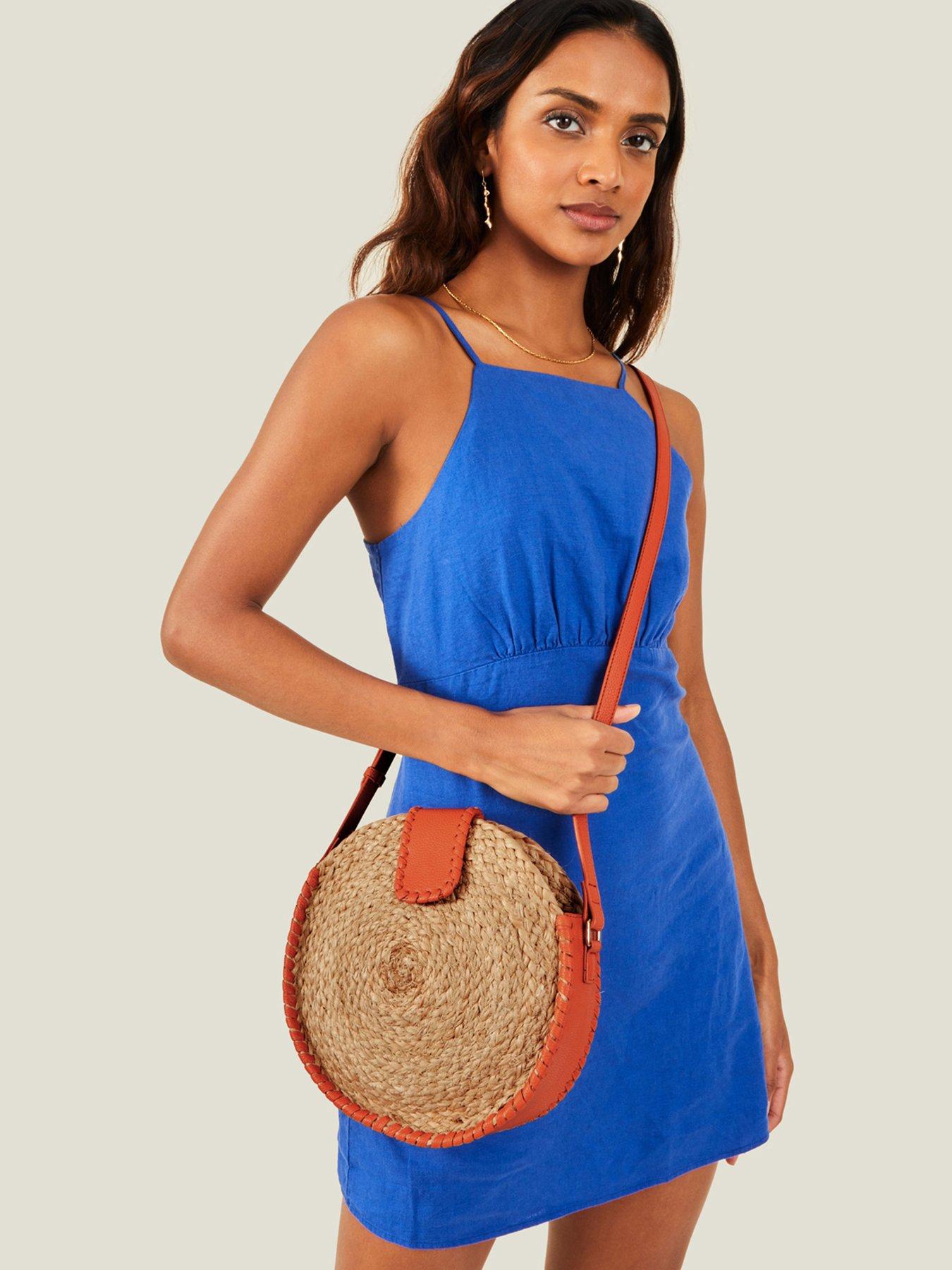 Image 2 of 4 of Accessorize Circle Jute Cross Body