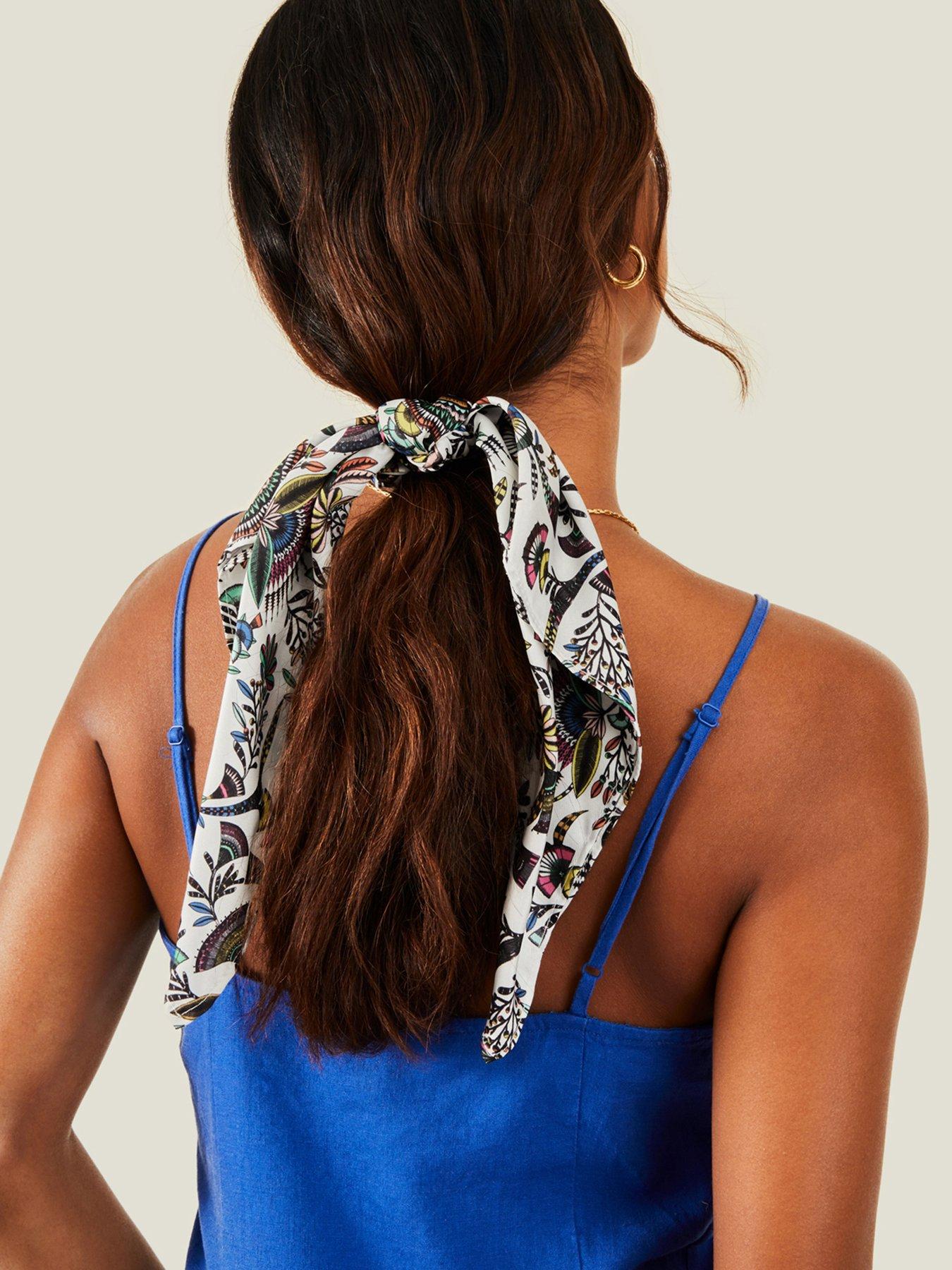Image 2 of 3 of Accessorize Tropical Scrunchie Scarf