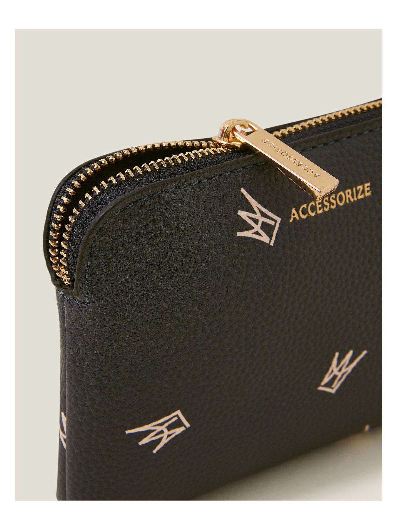 Image 3 of 3 of Accessorize Crown Print Coin Purse