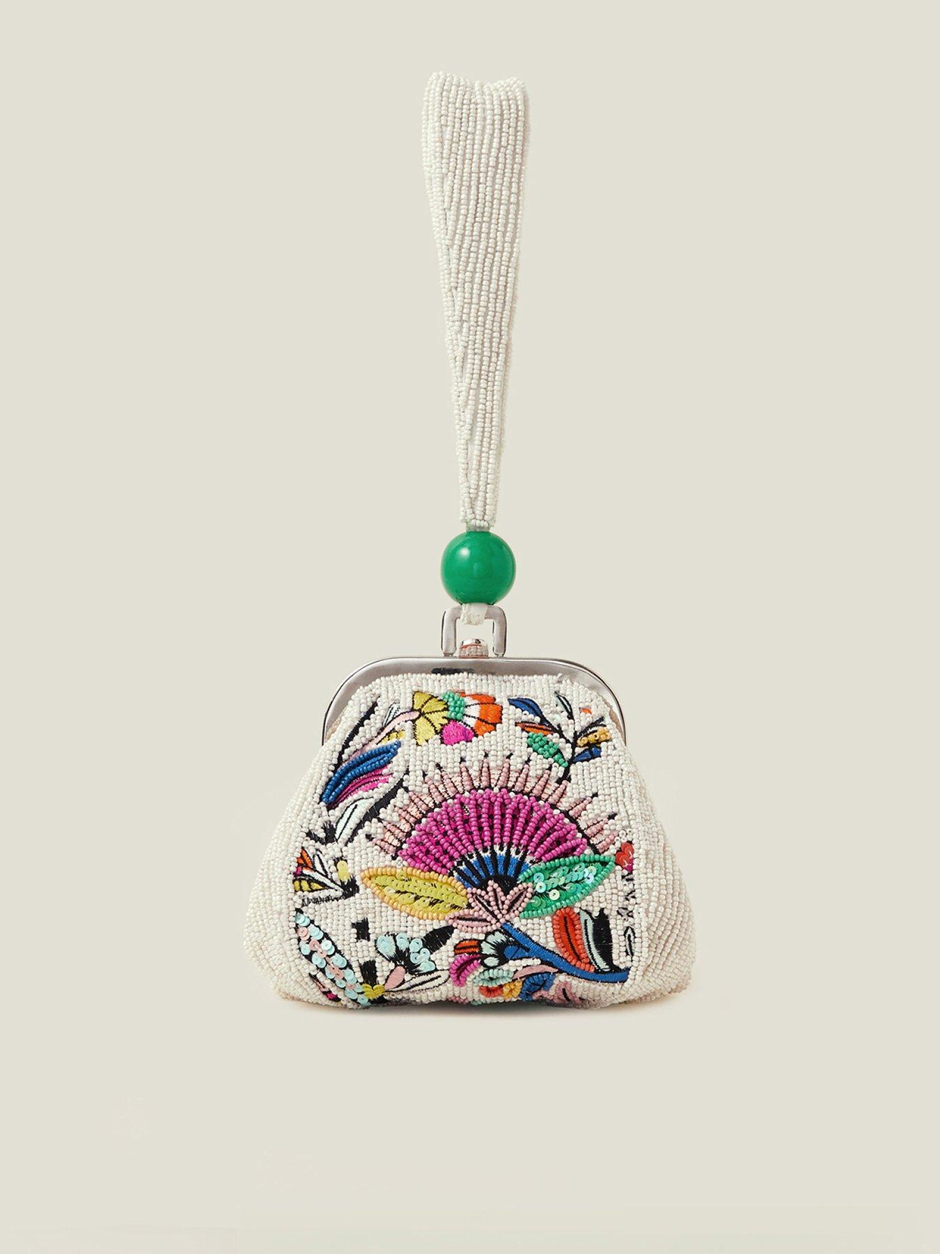 Image 1 of 4 of Accessorize Floral Beaded Duffle