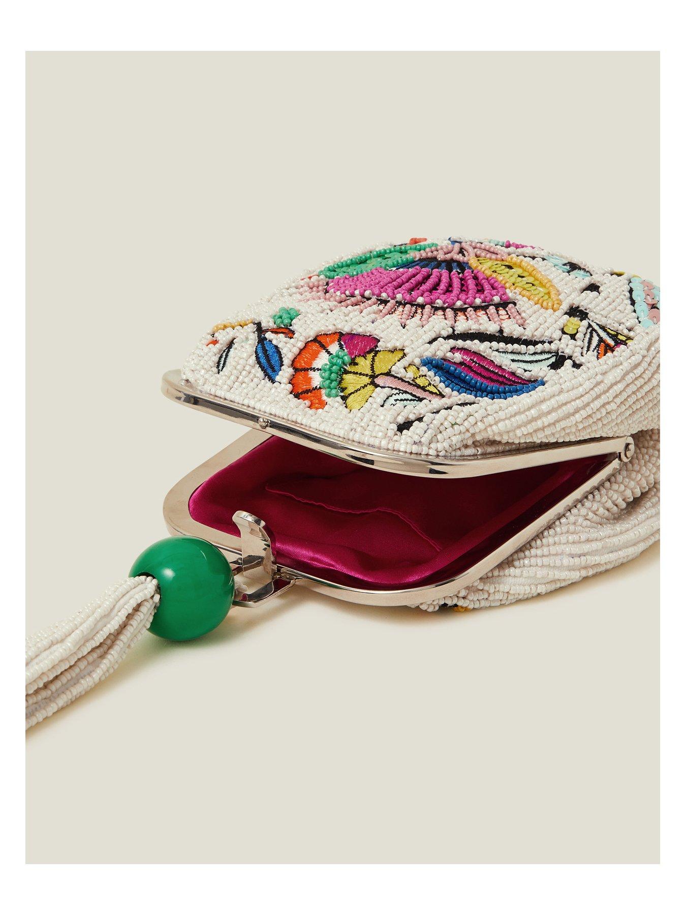 Image 4 of 4 of Accessorize Floral Beaded Duffle